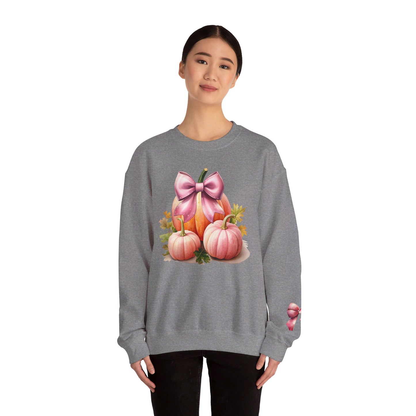 Pink Coquette Pumpkin Crewneck Sweatshirt