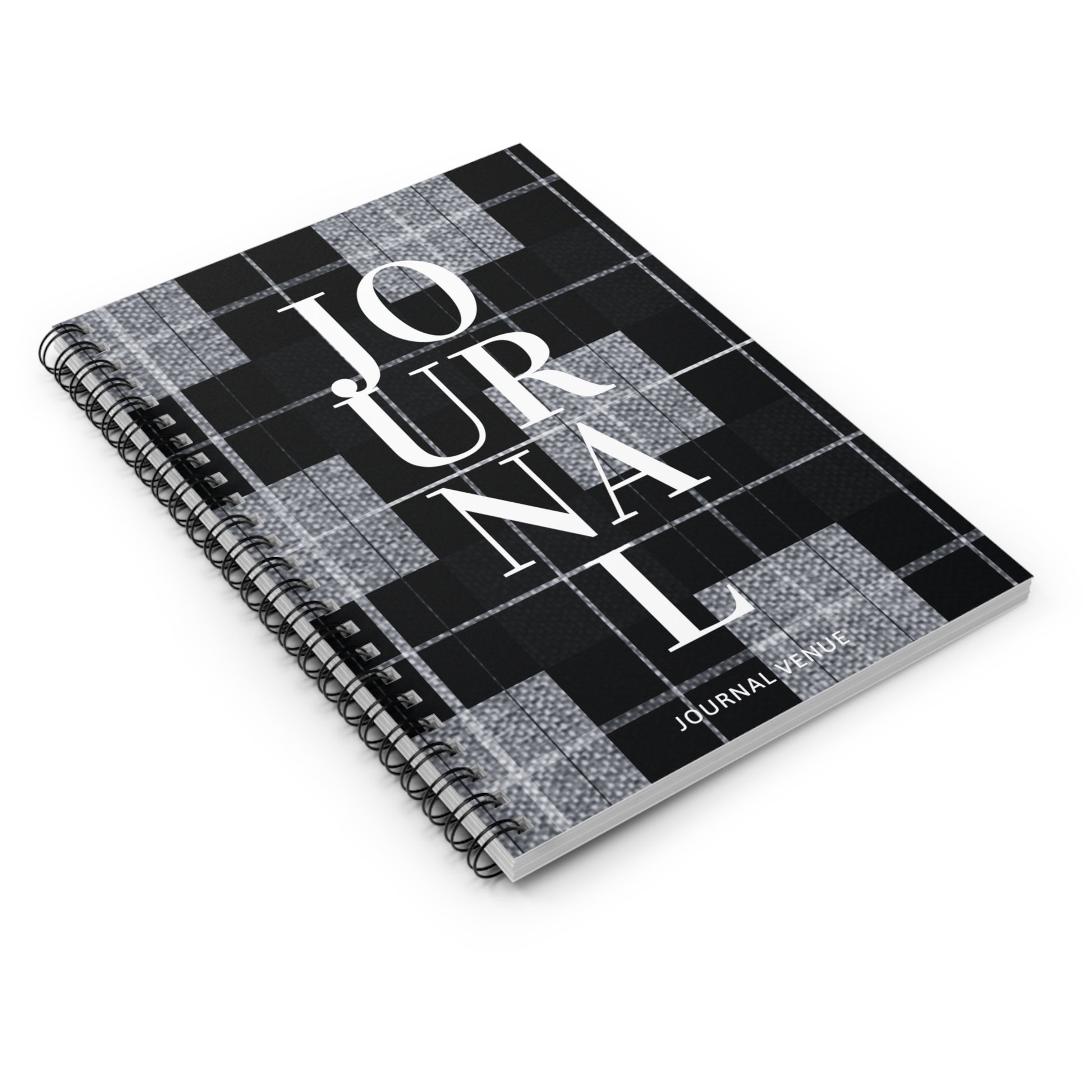 Grey Plaid Journal Notebooks - JOURNAL VENUE