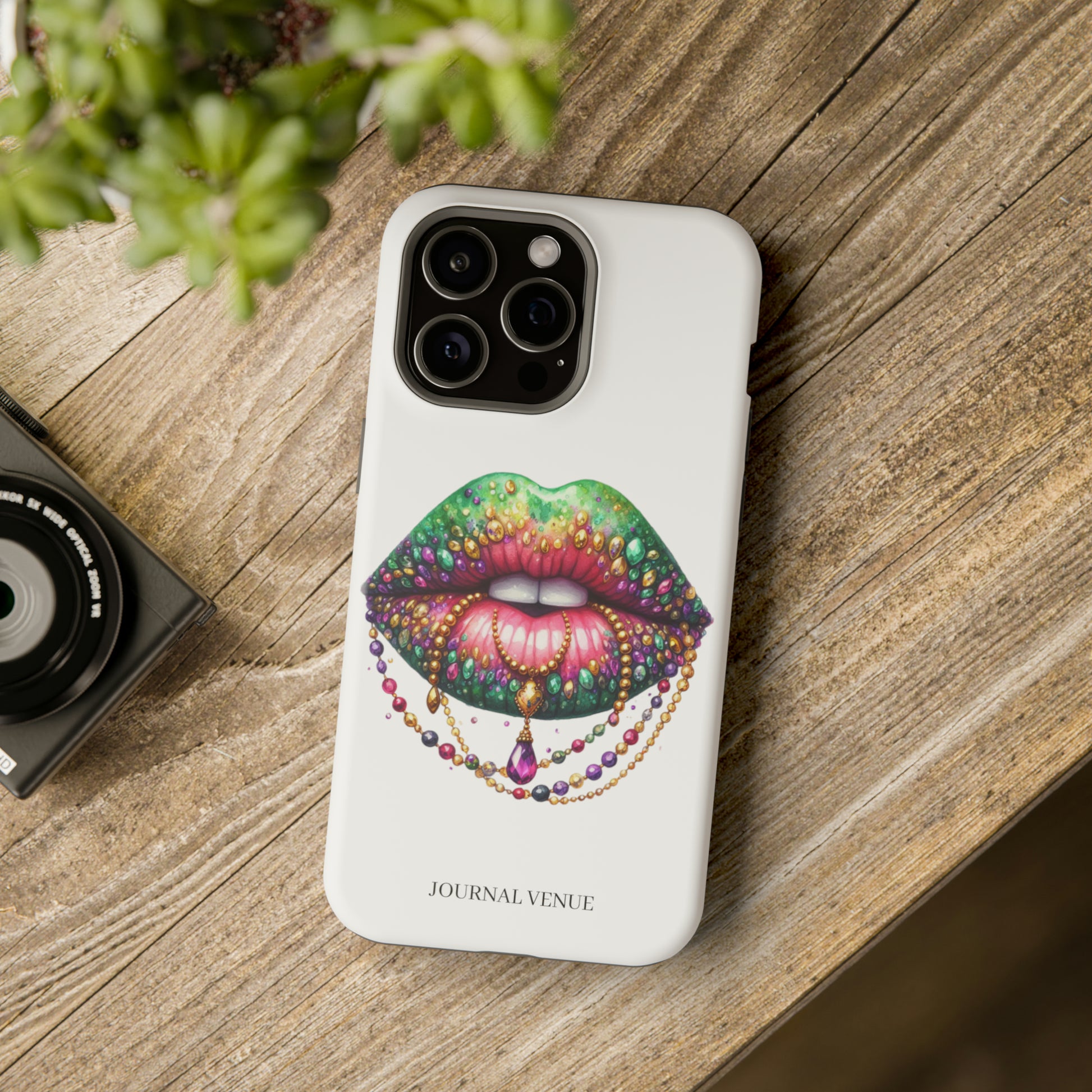 Jeweled Mardi Gras Lip MagSafe Tough Iphone Cases - JOURNAL VENUE