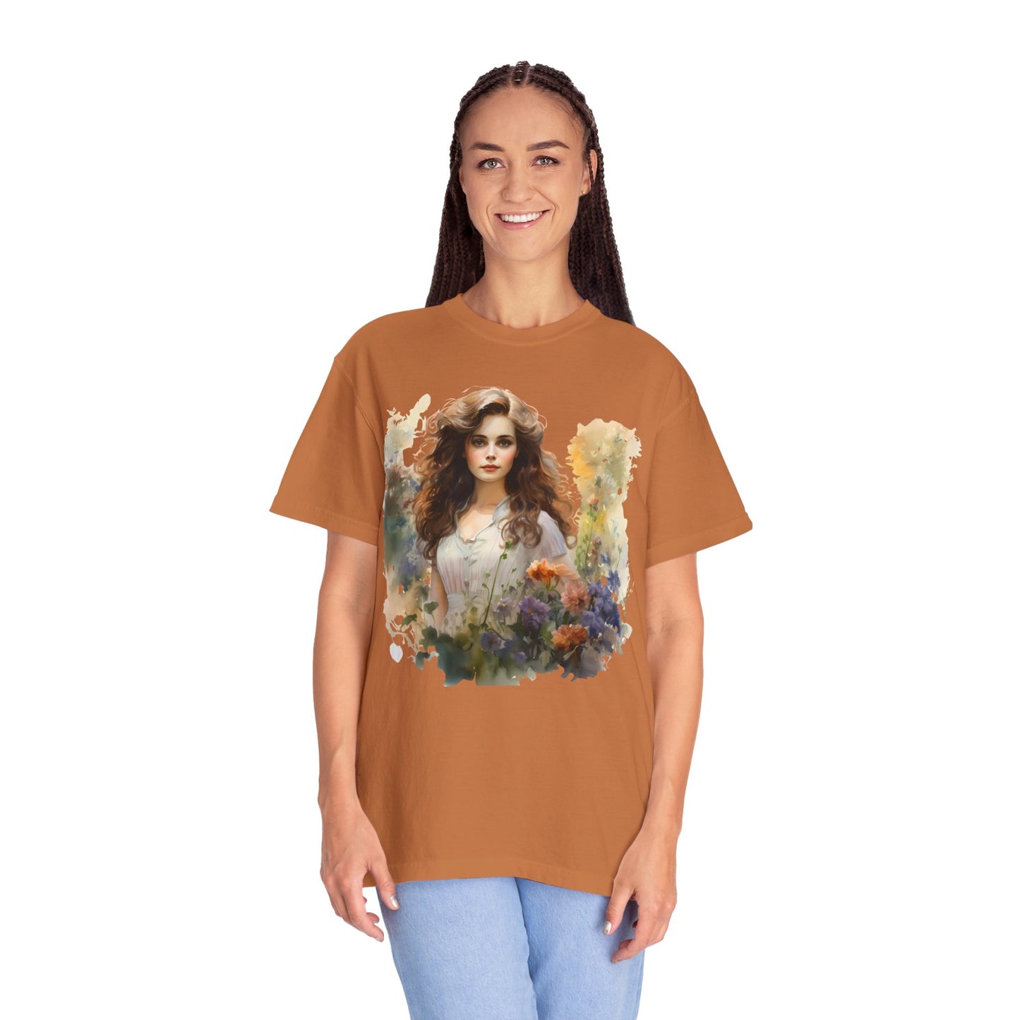 Wild Flower Vintage Girl T-shirt - JOURNAL VENUE