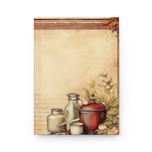 Vintage Food Recipe Book Hardcover Journal - JOURNAL VENUE