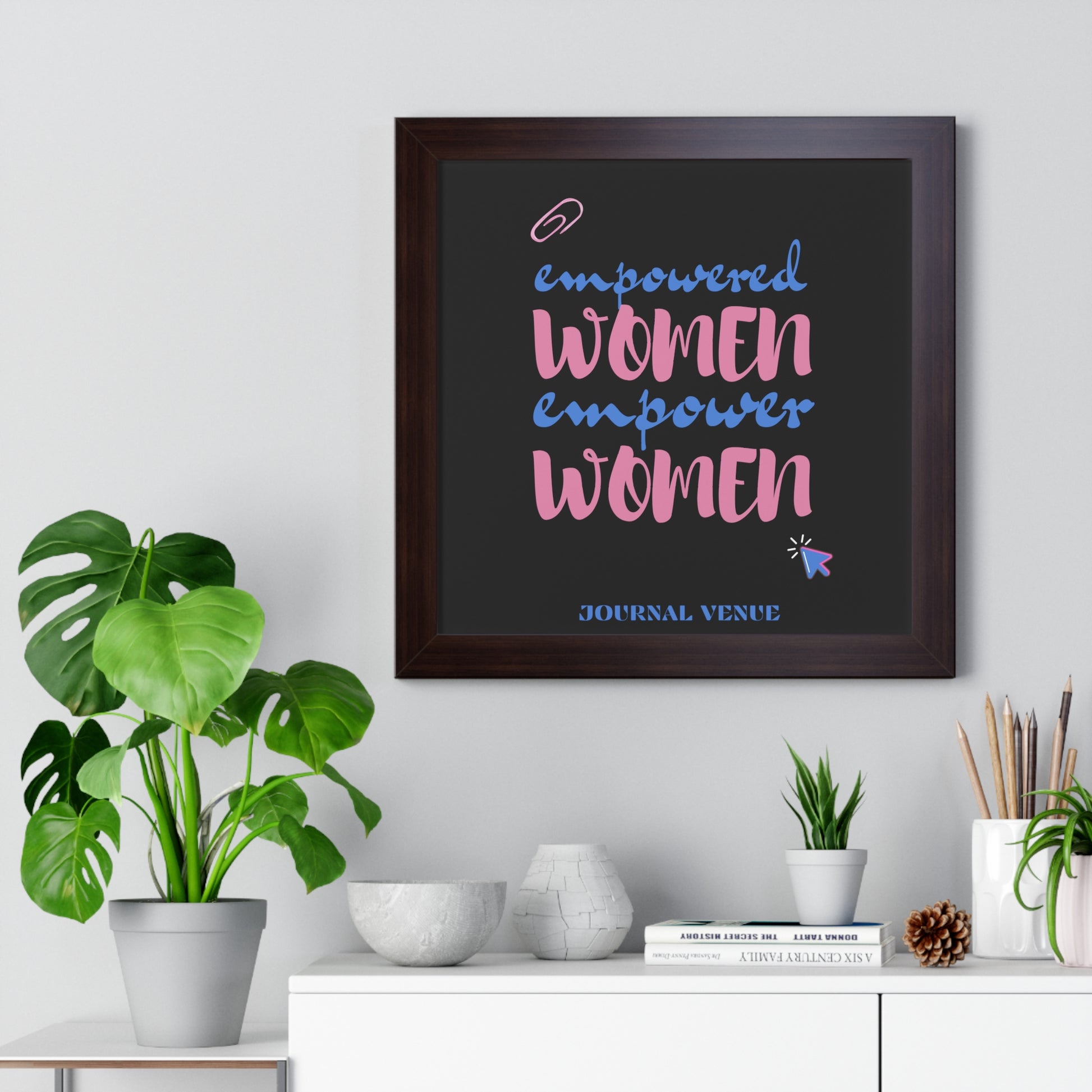 Motivational Girl Boss Framed Wall Art Poster - JOURNAL VENUE