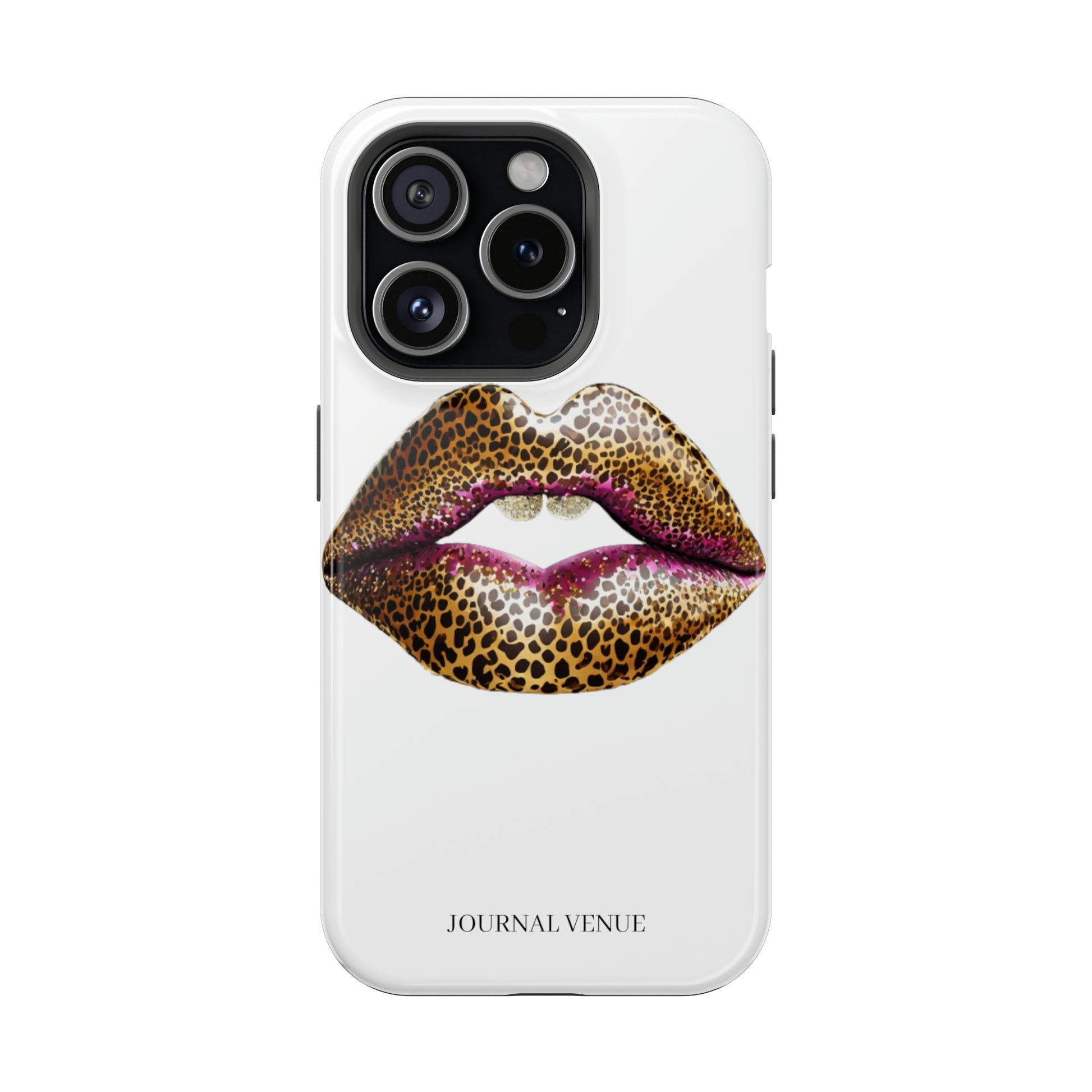 Leopard Print Glitter Lip  Iphone Cases JOURNAL - VENUE