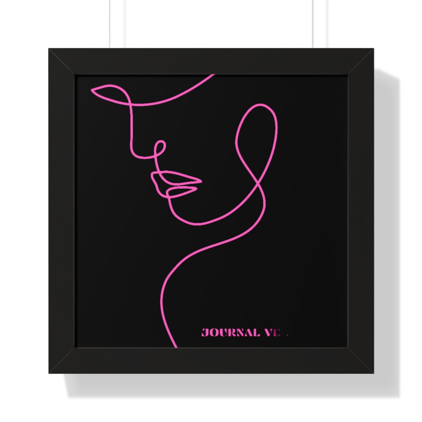 Pink Girl Framed Vertical Wall Art  Poster - JOURNAL VENUE