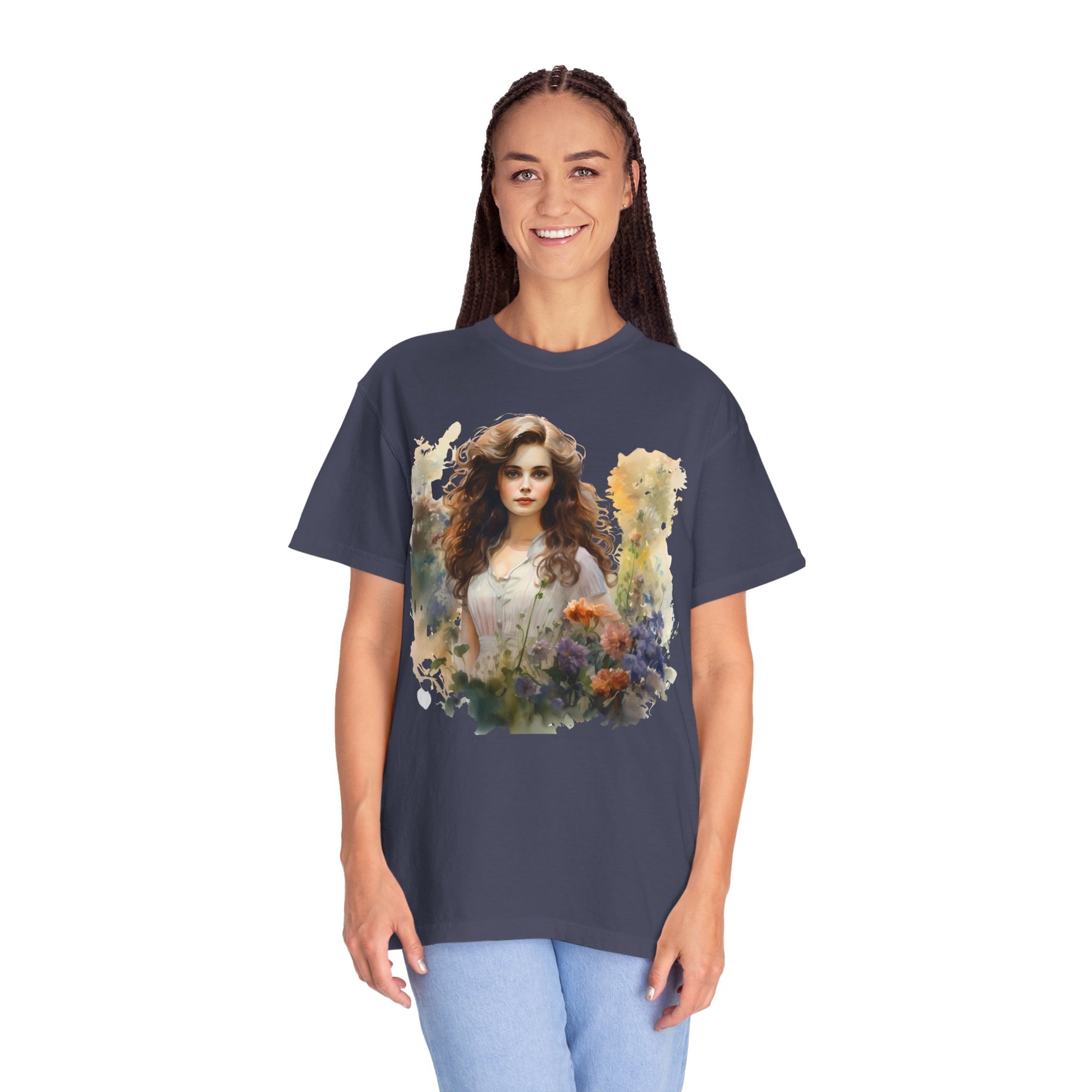 Wild Flower Vintage Girl T-shirt - JOURNAL VENUE