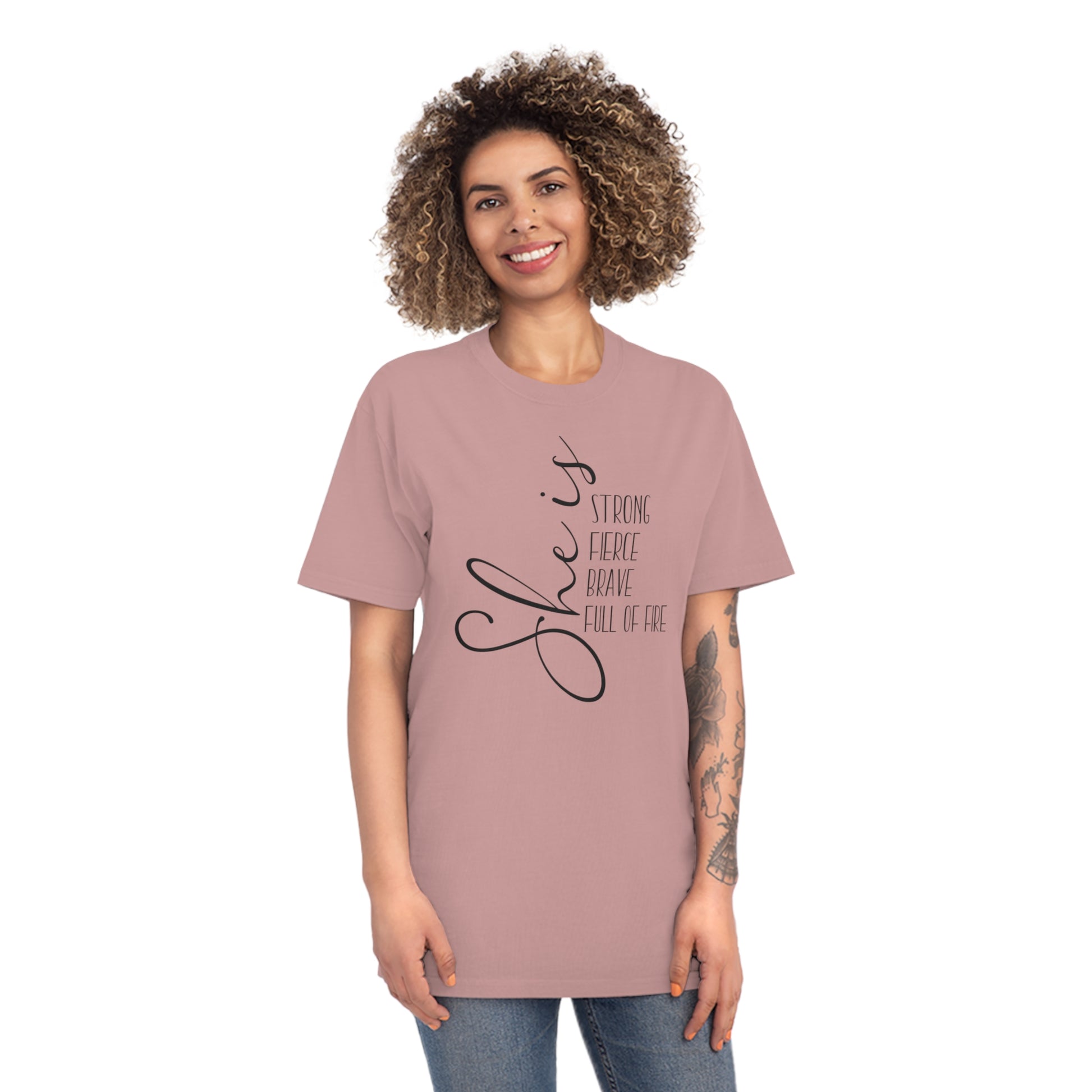 She is Strong Self Care Faded T Shirt - JOURNAL VENUE