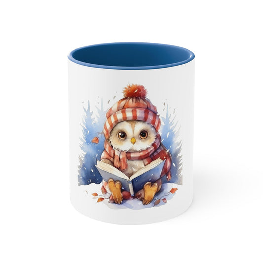 Owl Bookworm Accent Coffee Mug - JOURNAL VENUE