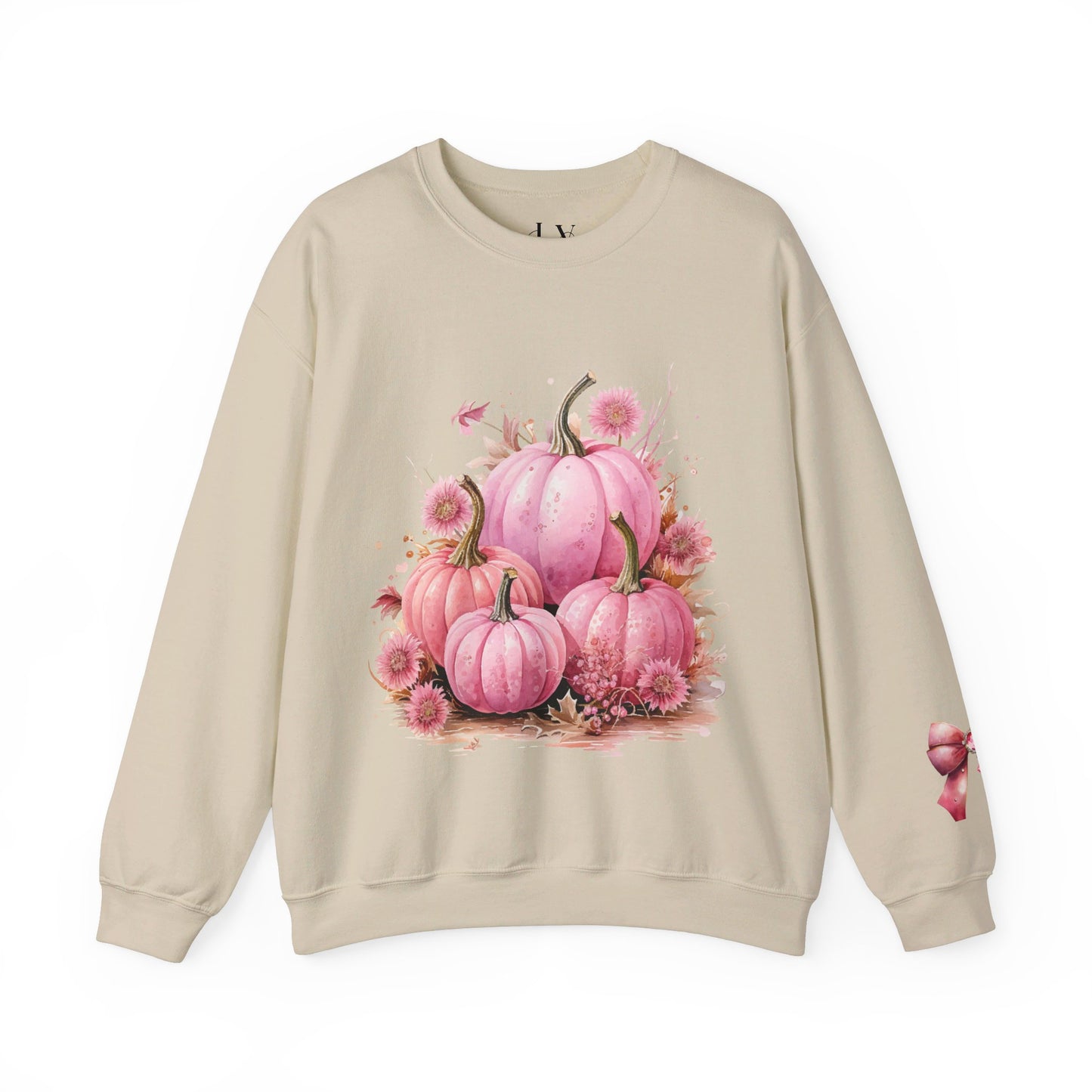 Pink Floral Pumpkin Crewneck Sweatshirt