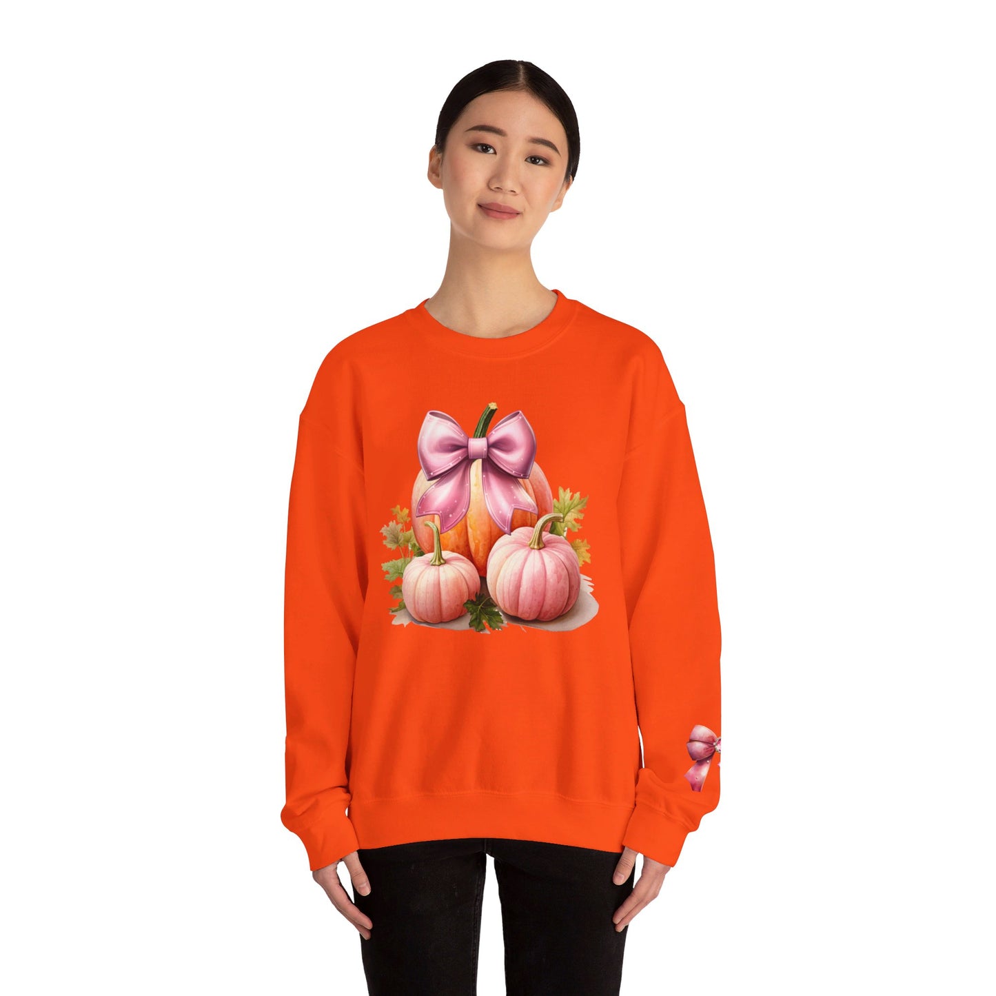 Pink Coquette Pumpkin Crewneck Sweatshirt