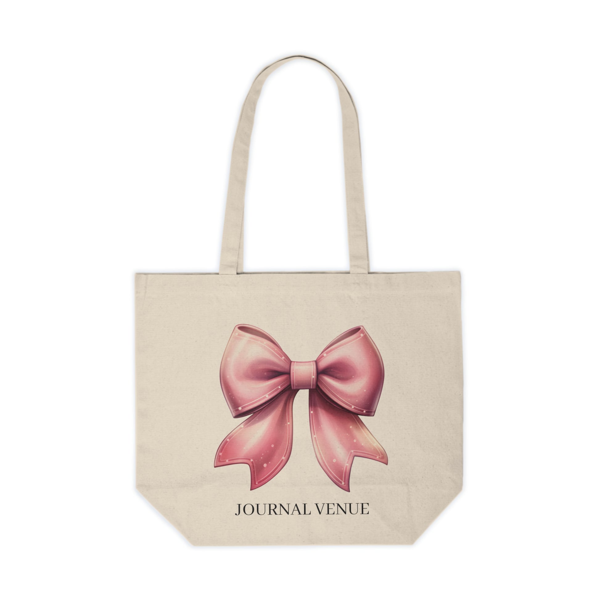 Coquette Pink Bow Shopping Tote Bag - JOURNAL VENUE