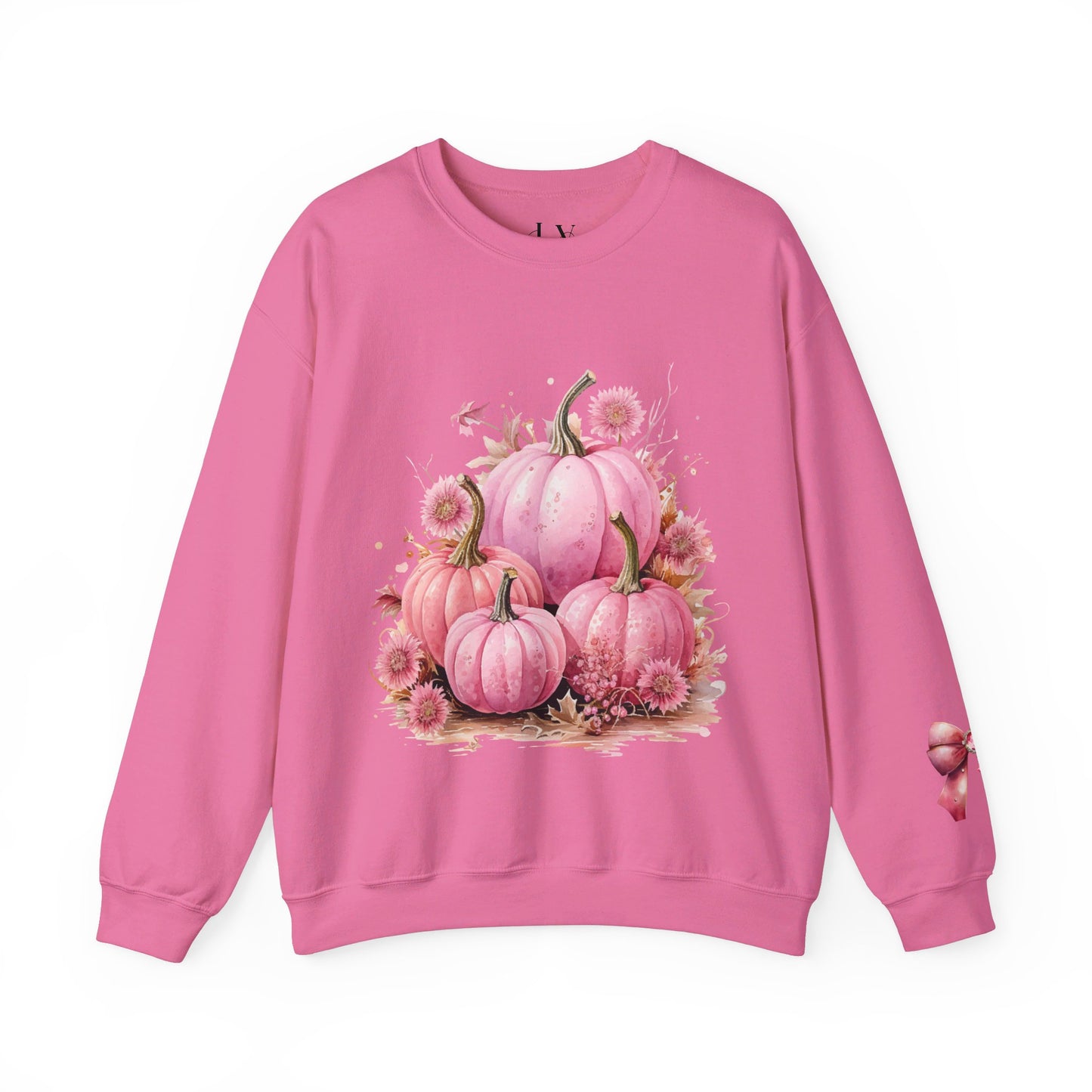 Pink Floral Pumpkin Crewneck Sweatshirt