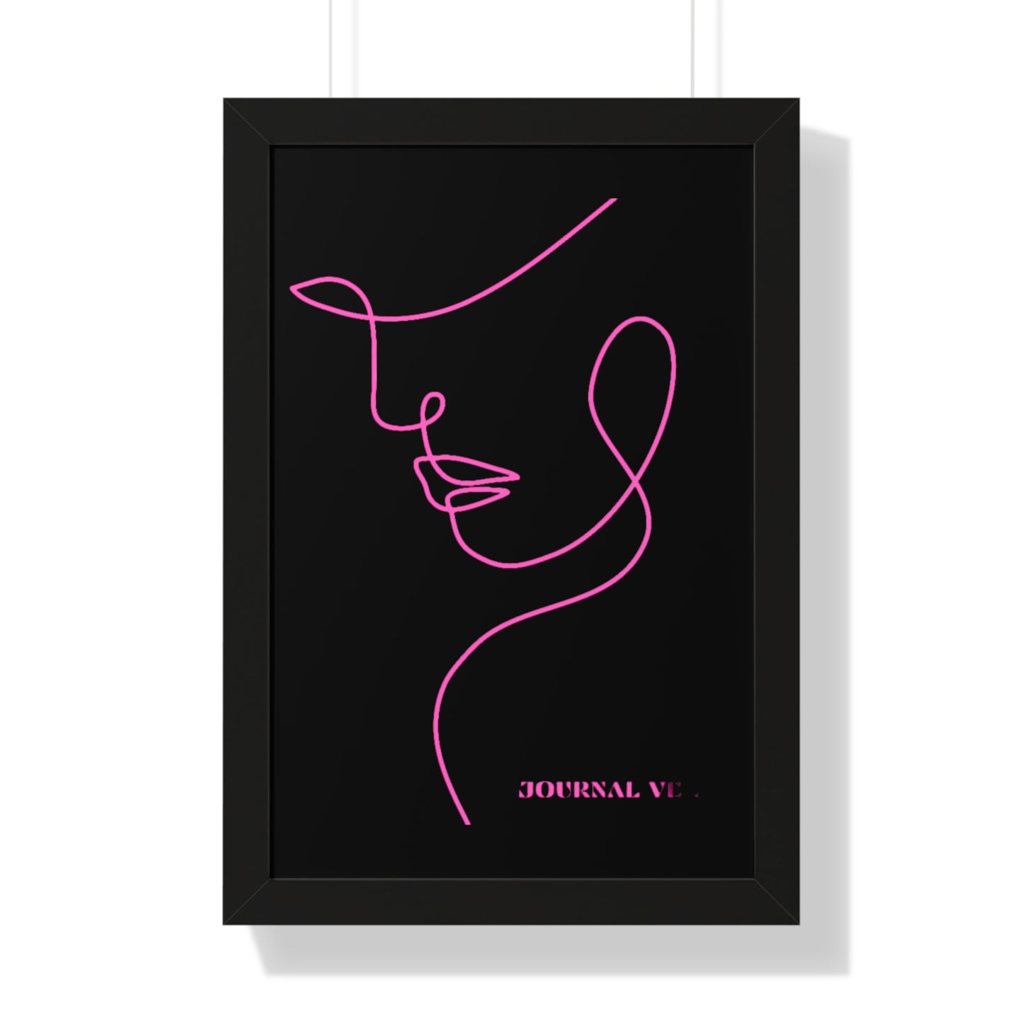 Pink Girl Framed Vertical Wall Art  Poster - JOURNAL VENUE