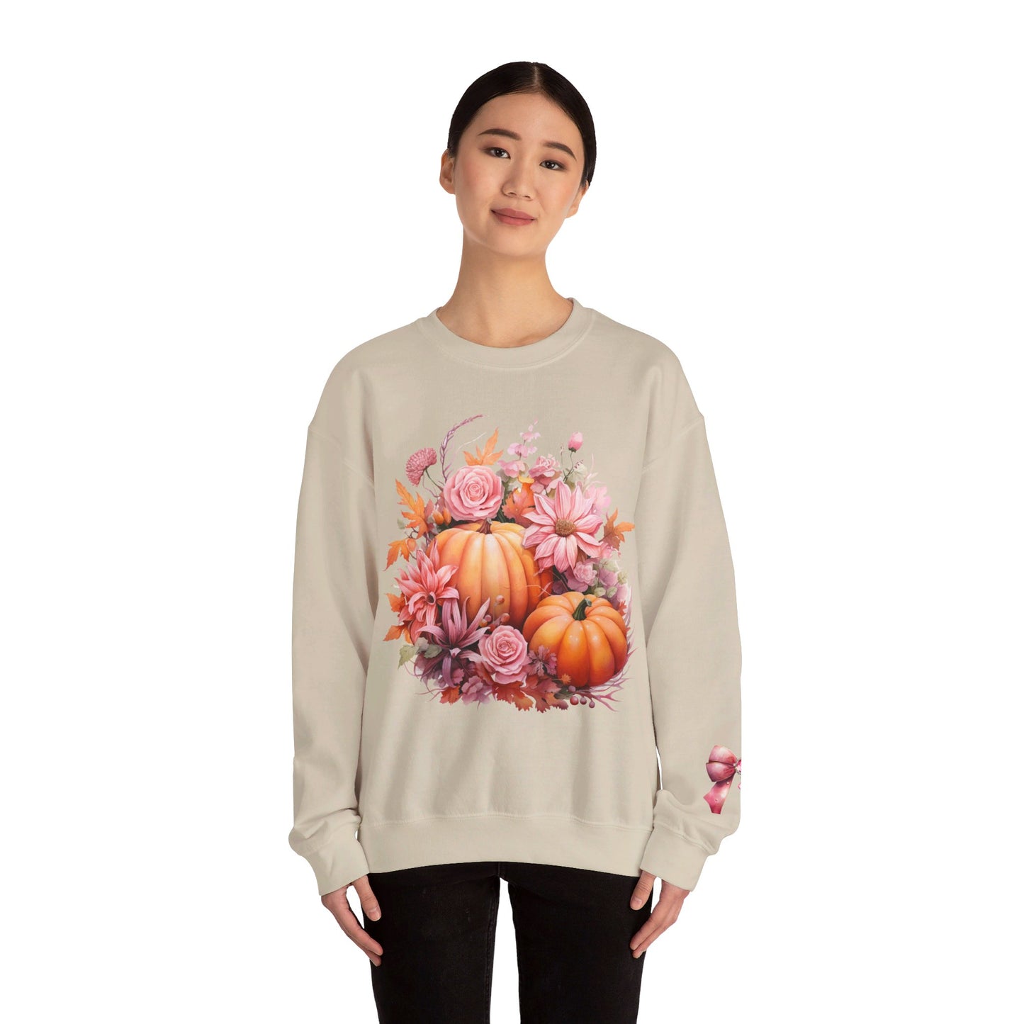 Pink Floral Pumpkin Sweatshirt