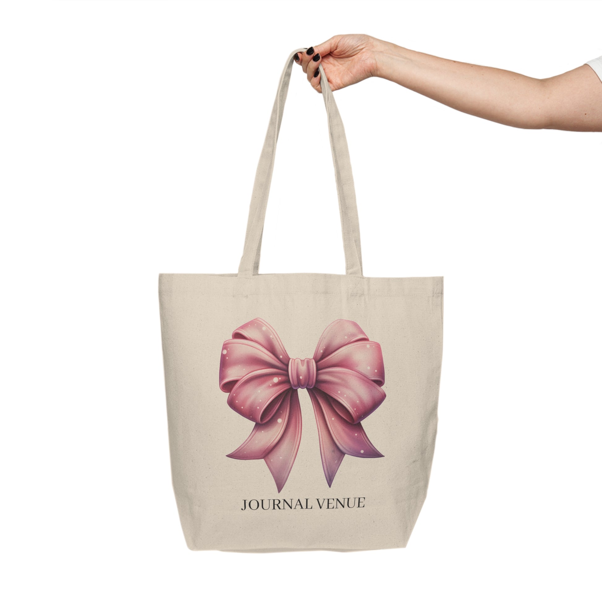 Coquette Pink Girly Bow Shopping Tote Bag - JOURNAL VENUE