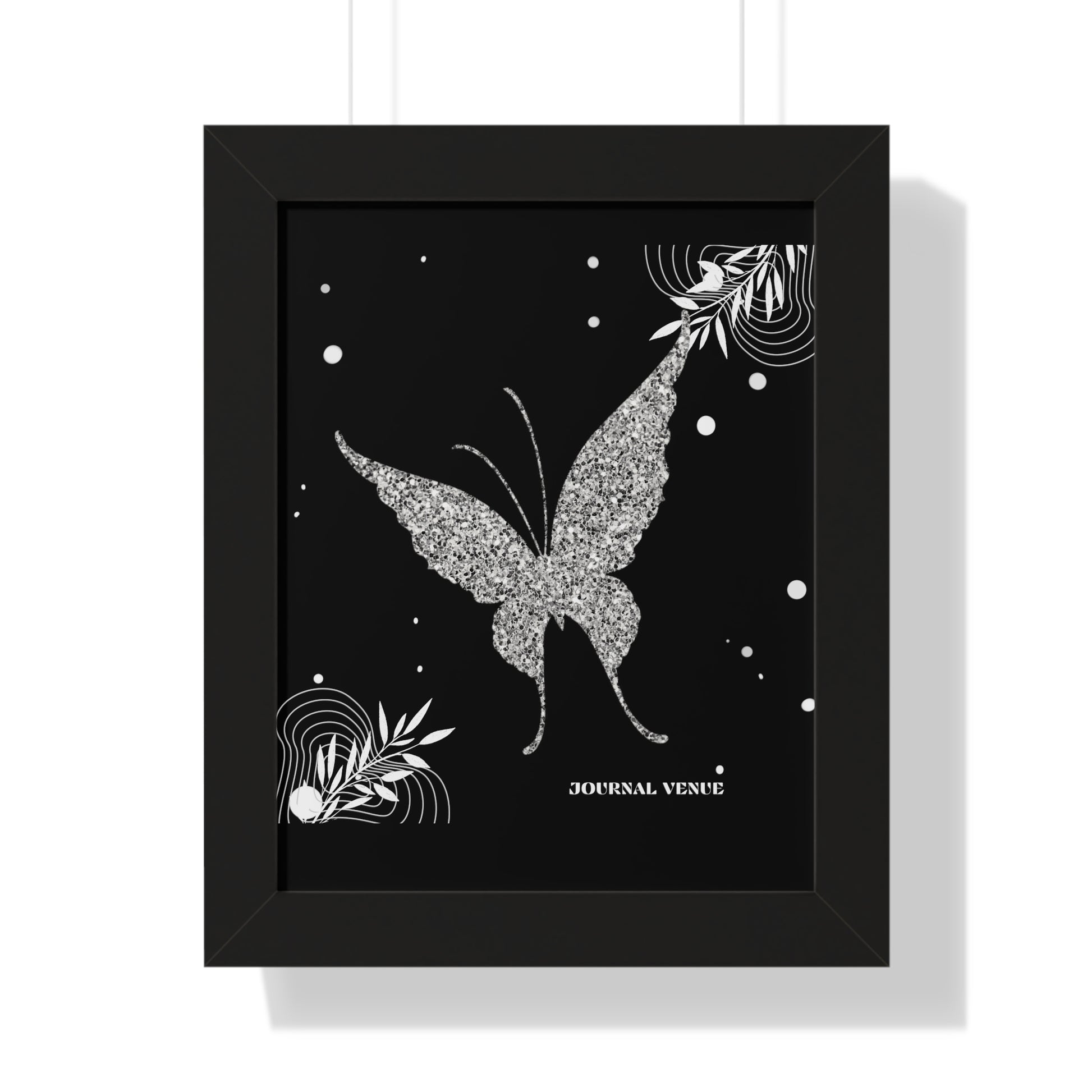 Enchanting Butterfly Framed Vertical Wall Art  Poster- JOURNAL VENUE