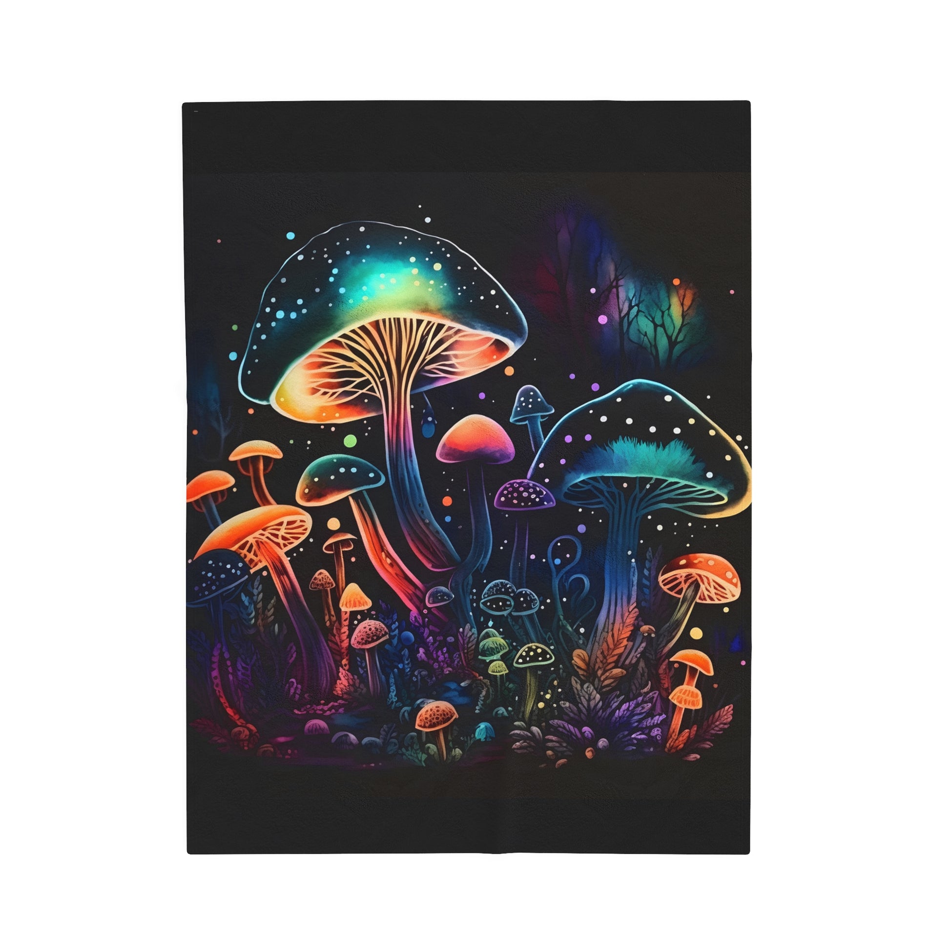 Magic Mushroom Velveteen Plush Blanket - JOURNAL VENUE