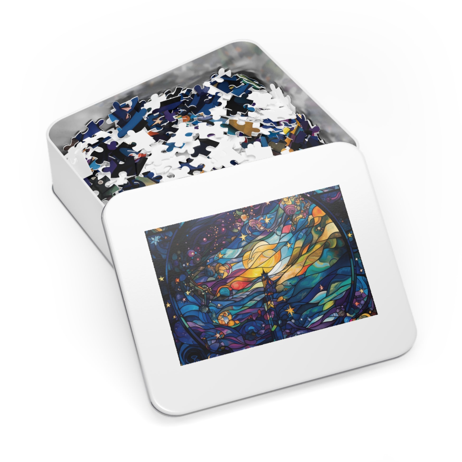 Starry Night Stained Glass Jigsaw Puzzle - JOURNAL VENUE