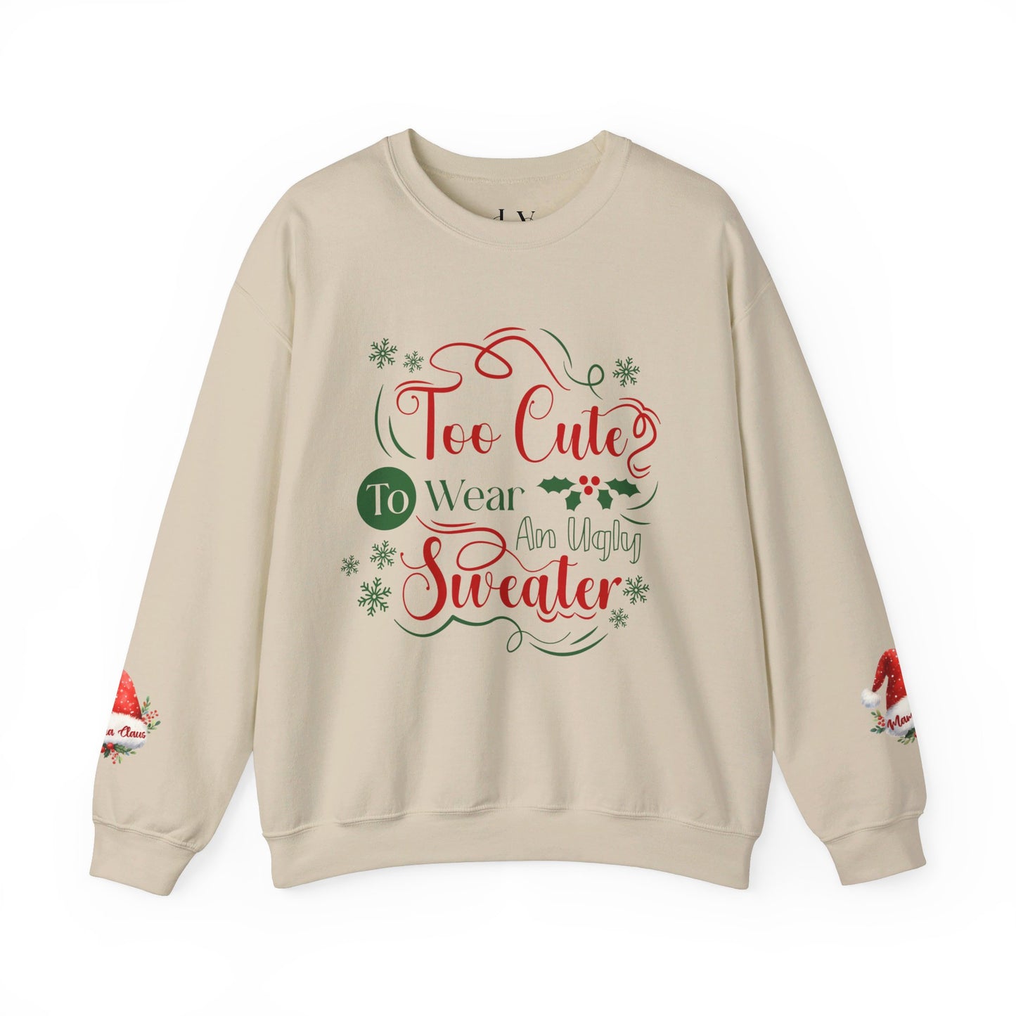 Too Cute Christmas Crewneck Sweatshirt - JOURNAL VENUE