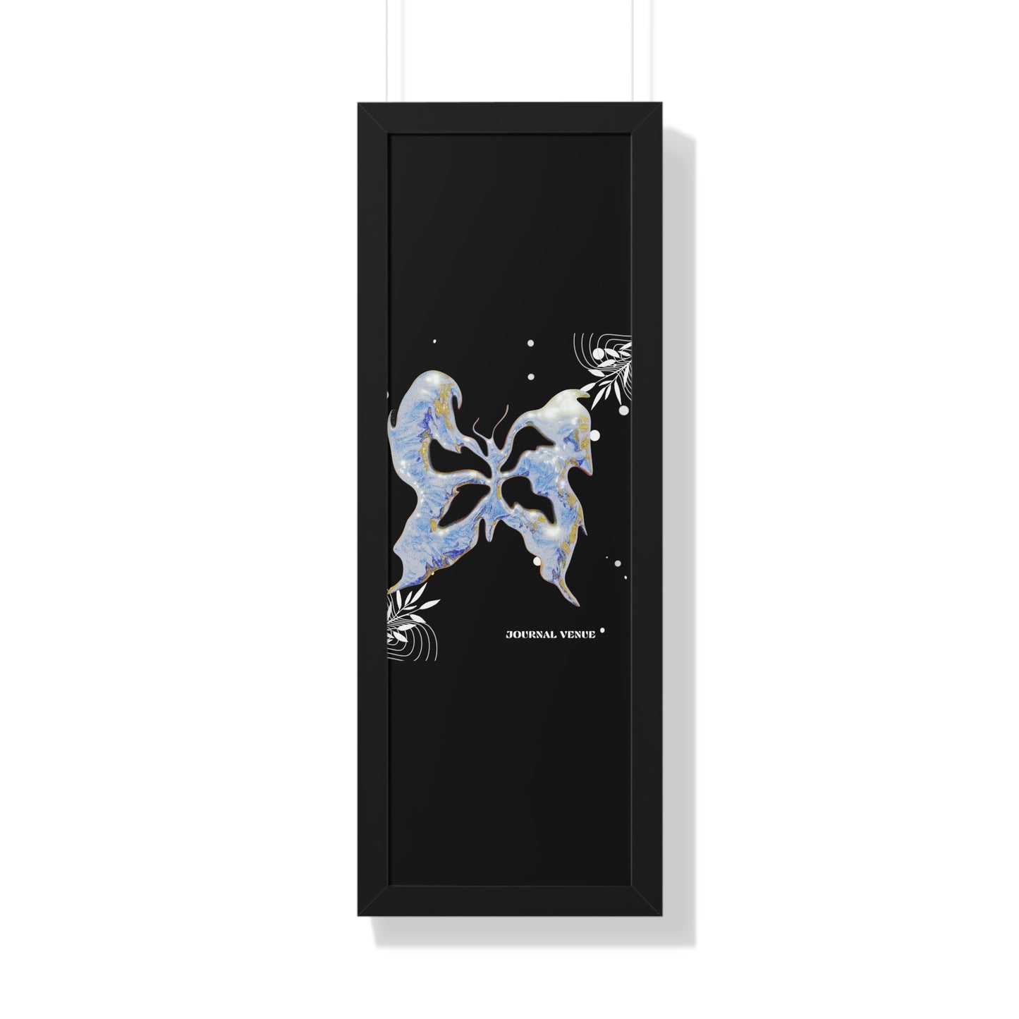 Frozen Butterfly Framed Vertical Wall Art  Poster - JOURNAL VENUE