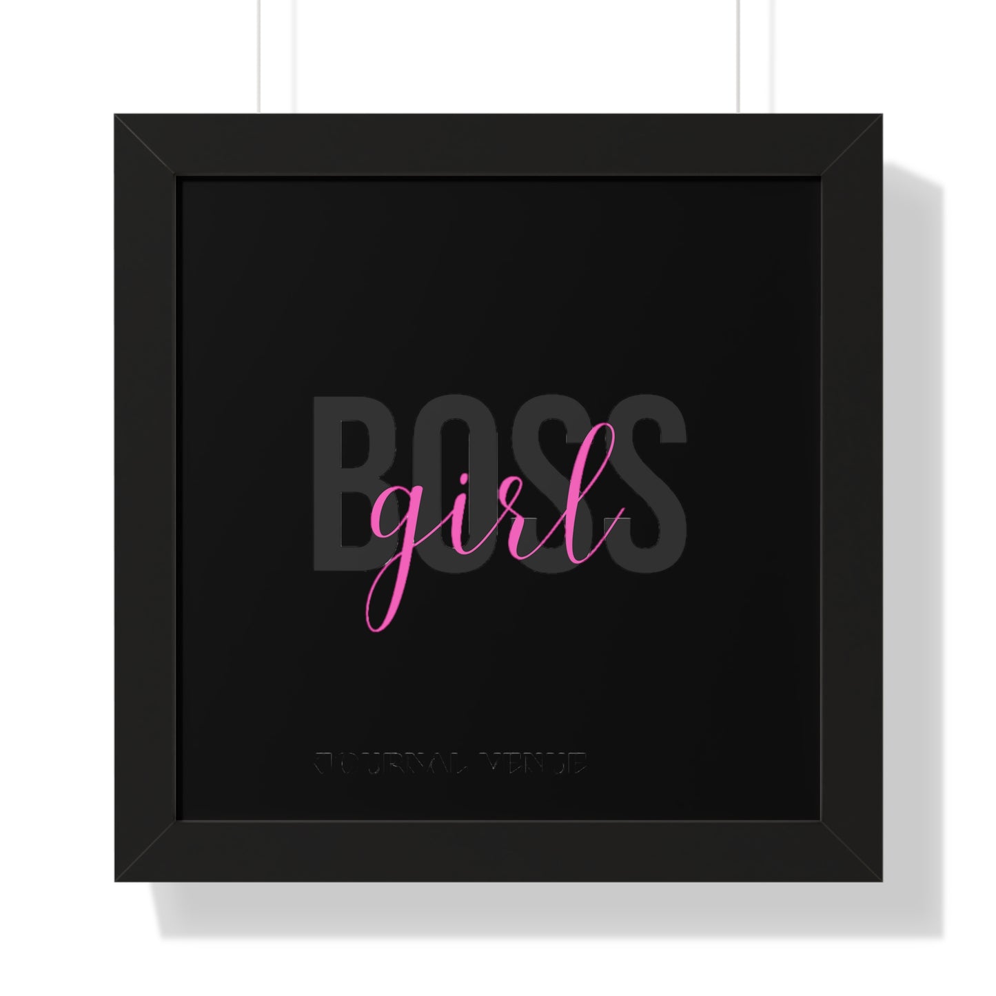 Pink Boss Girl Framed Vertical Wall Art  Poster - JOURNAL VENUE