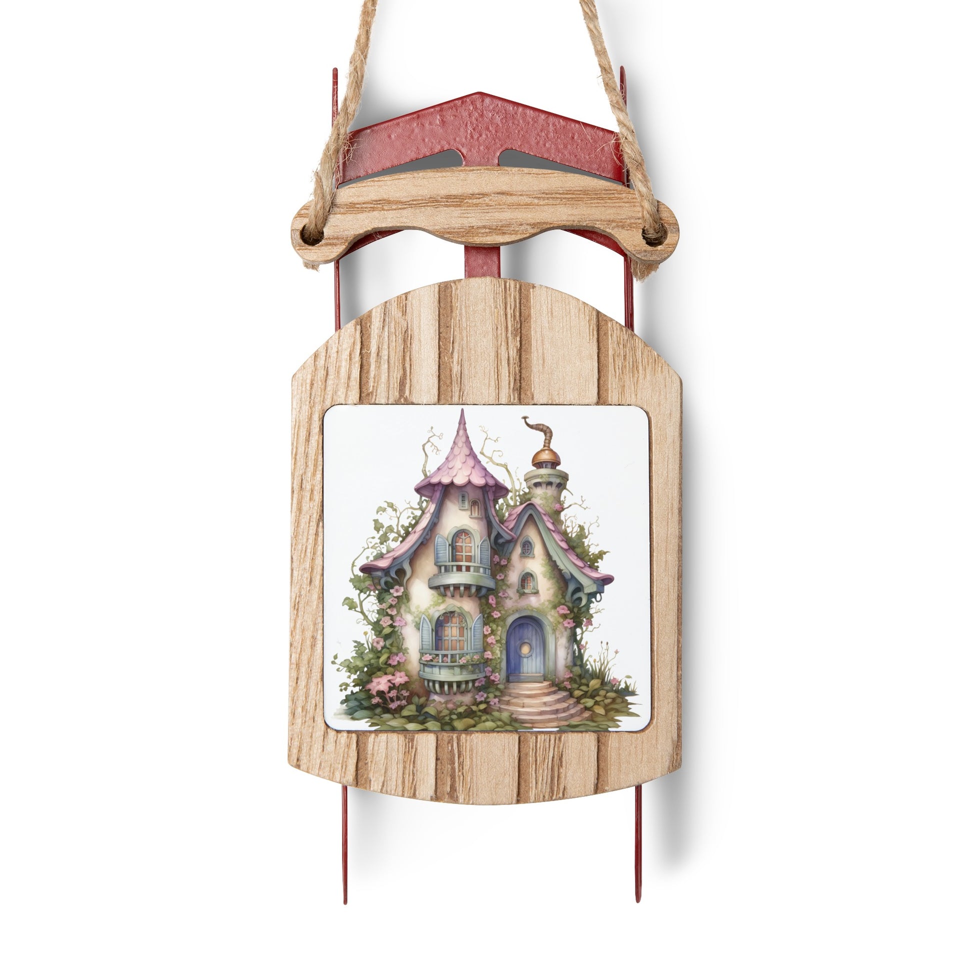 Christmas Tree House Sled Ornaments - JOURNAL VENUE