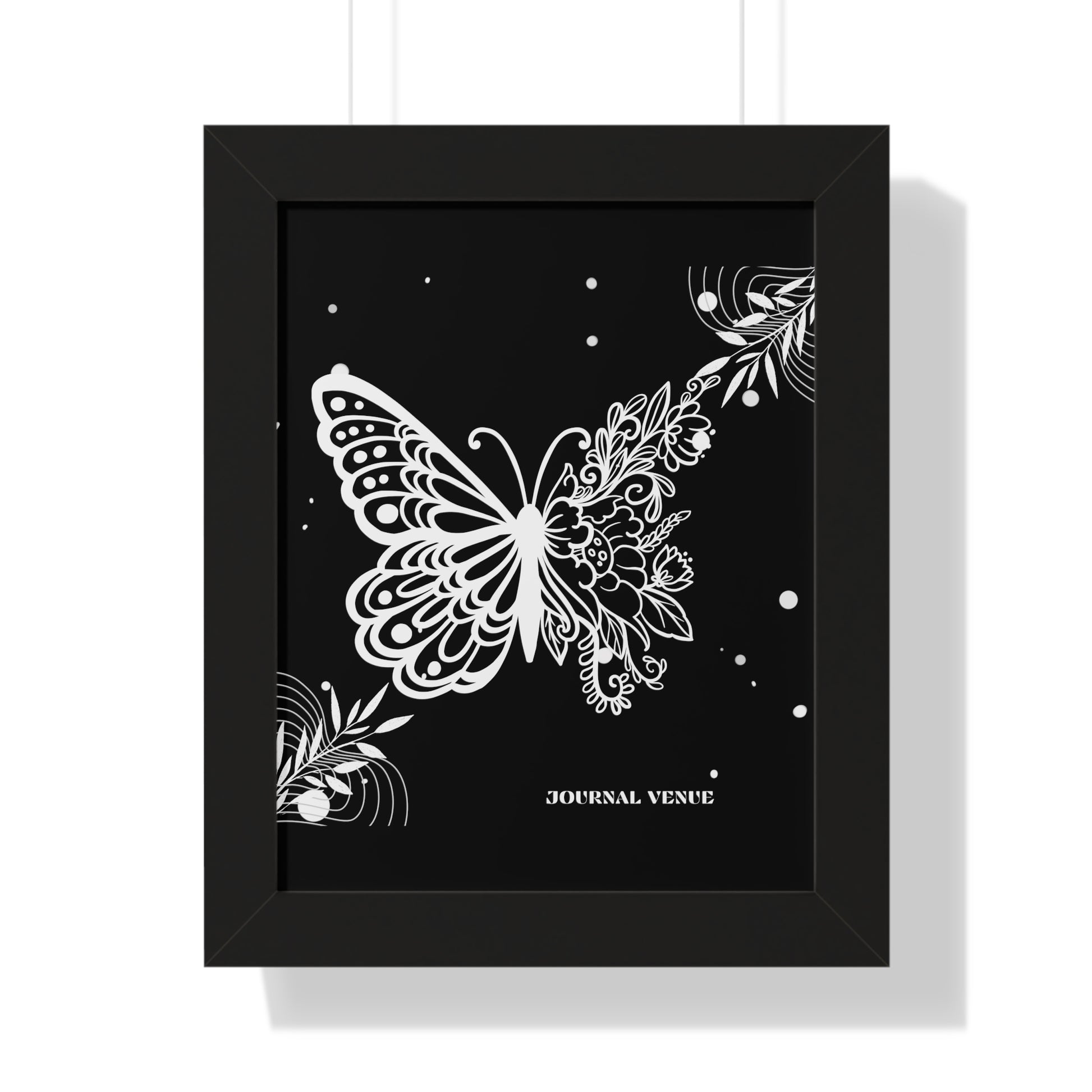 Royal Butterfly Framed Vertical Wall Art  Poster - JOURNAL VENUE