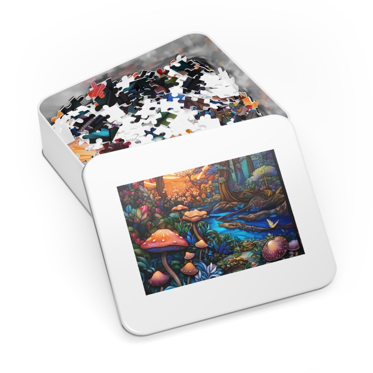 Stained Glass Forest Jigsaw Puzzle - JOURNAL VENUE