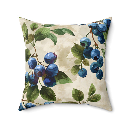 Botanical Blueberry Square Pillow - JOURNAL VENUE