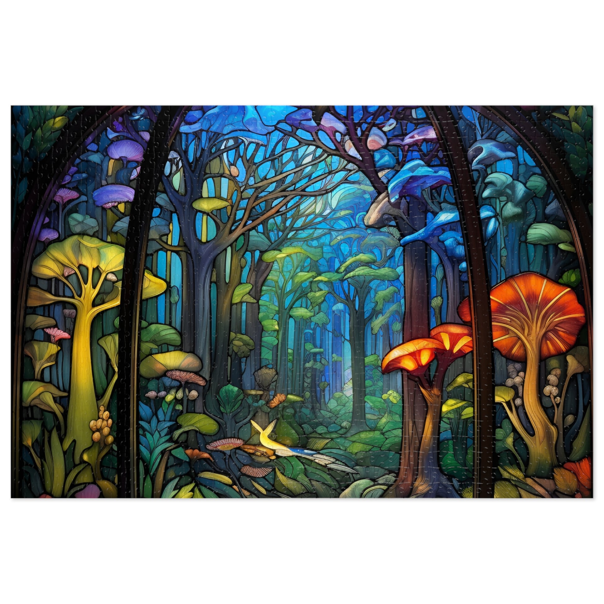 Stained Glass Fairytale Garden Jigsaw Puzzle - JOURNAL VENUE