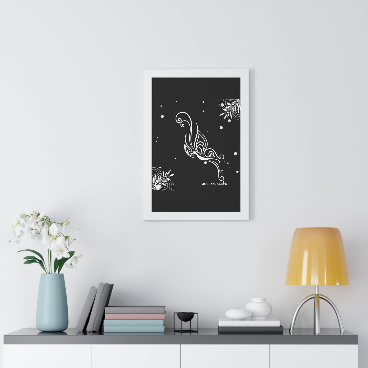 Whimsical Butterfly Framed Vertical Wall Art  Poster - JOURNAL VENUE