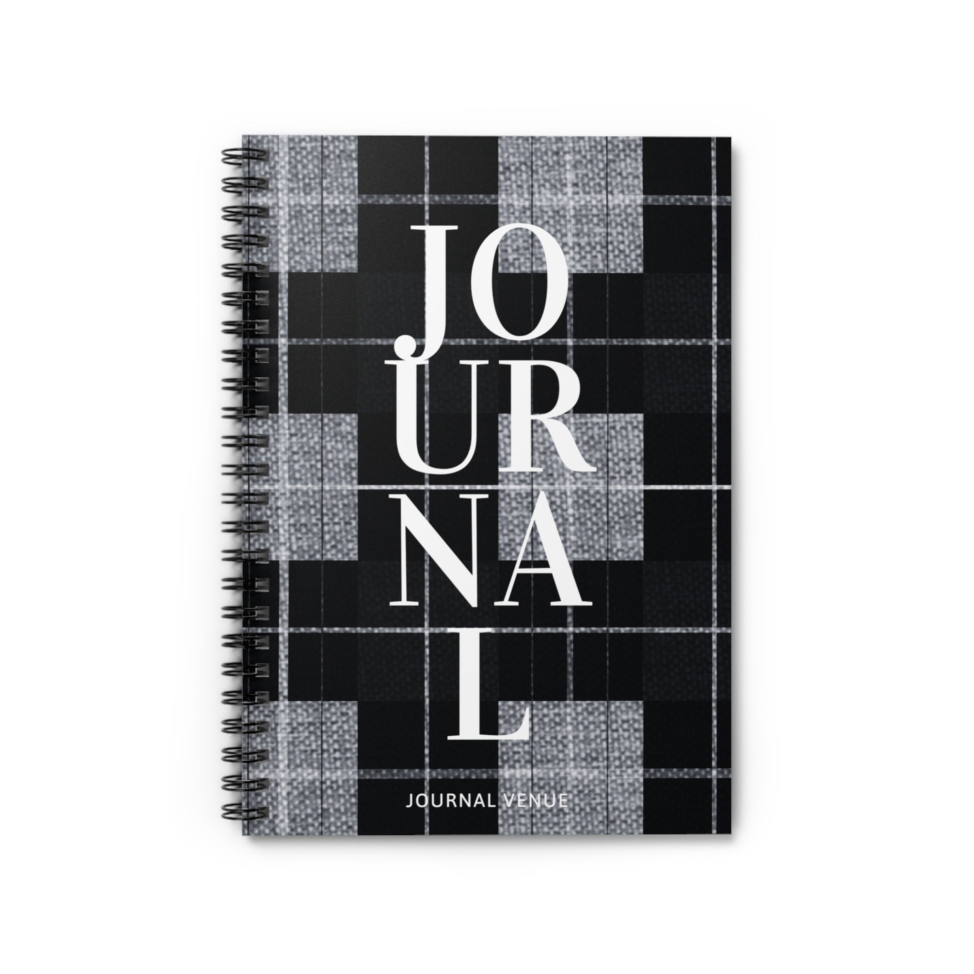 Grey Plaid Journal Notebooks - JOURNAL VENUE