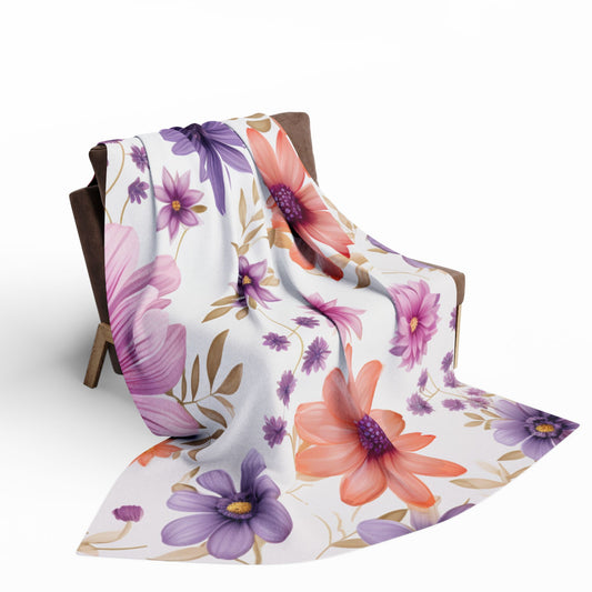 Summer Floral Arctic Fleece Blanket - JOURNAL VENUE