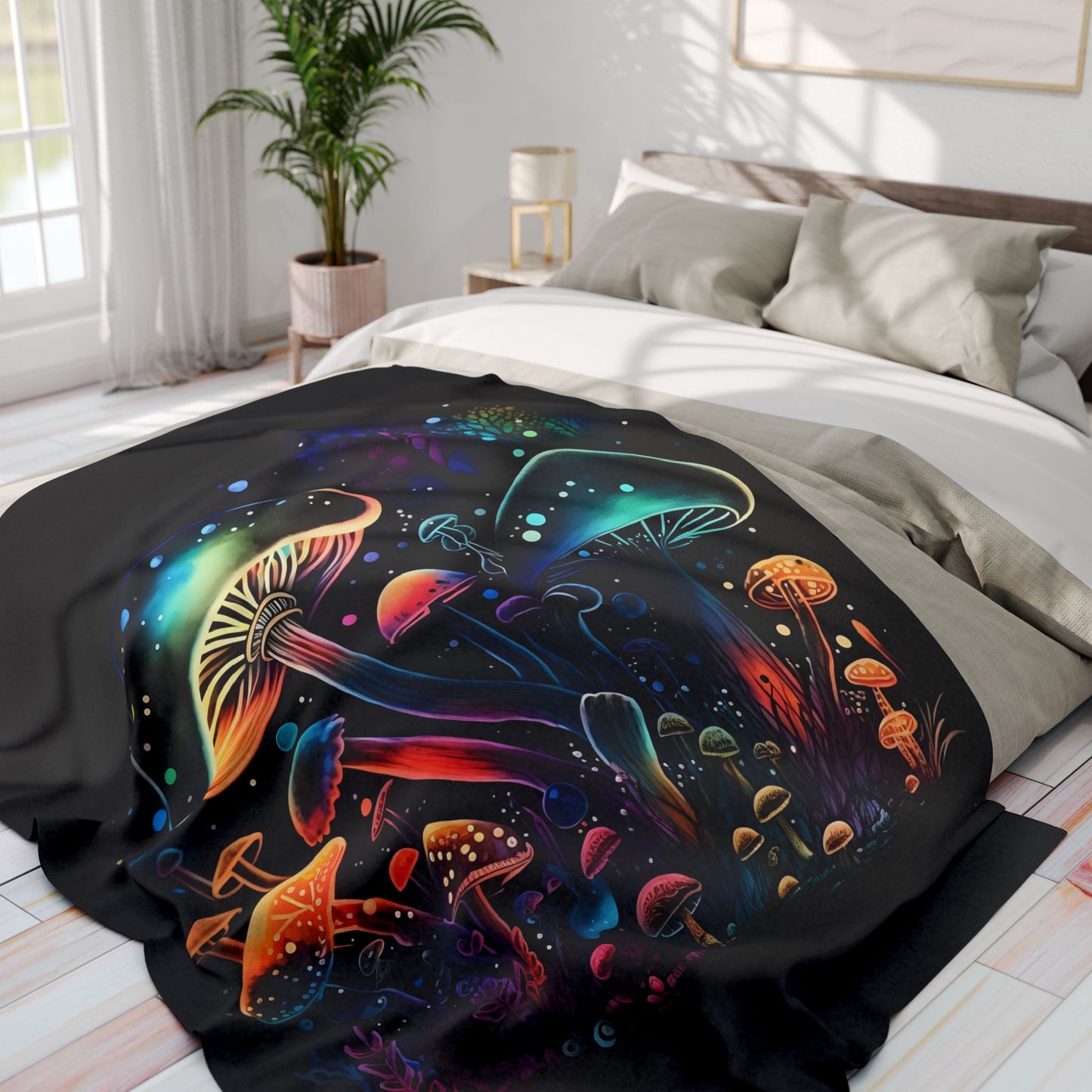 Dancing Mushroom Arctic Fleece Blanket