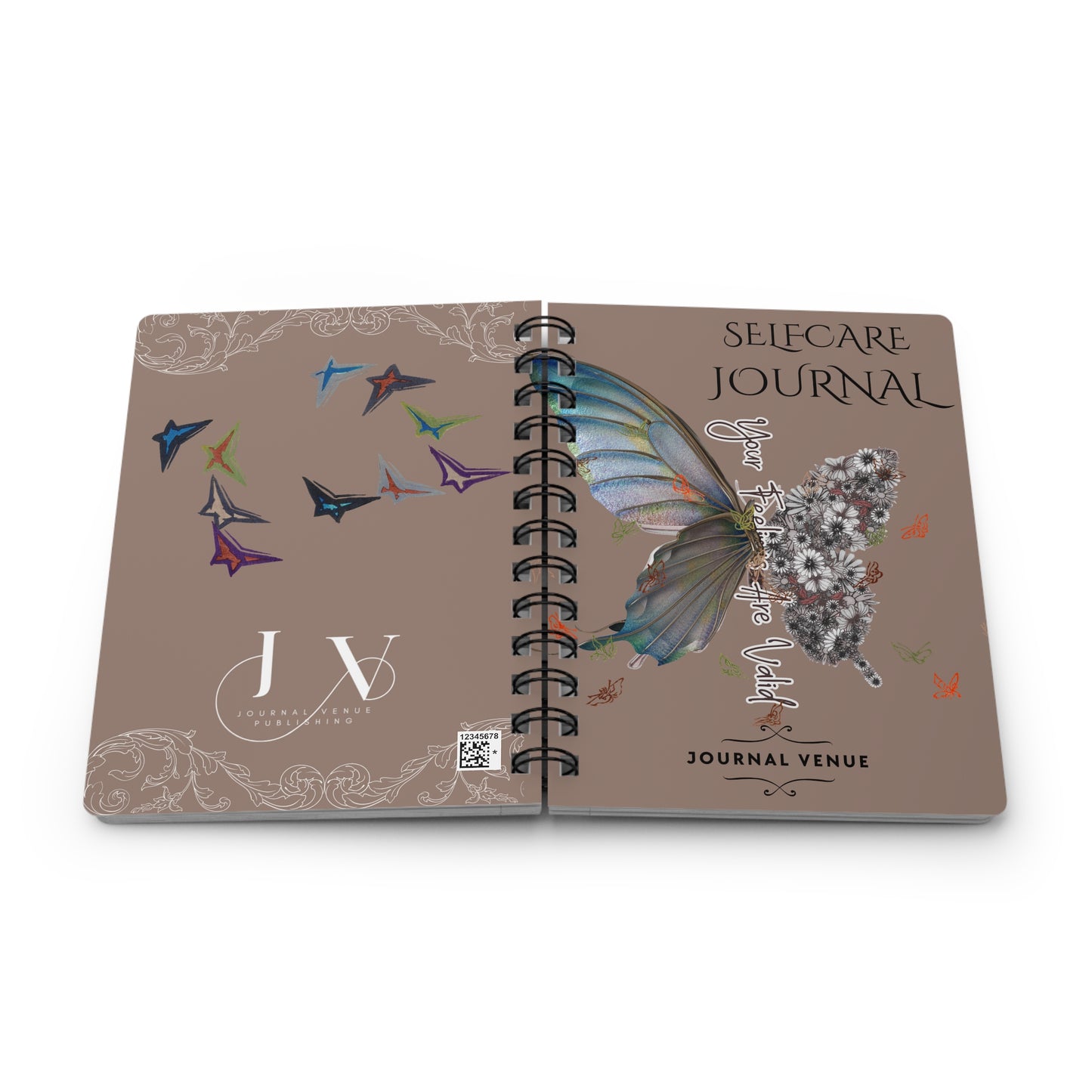 Self Care Lined Butterfly Journal Notebooks - JOURNAL VENUE