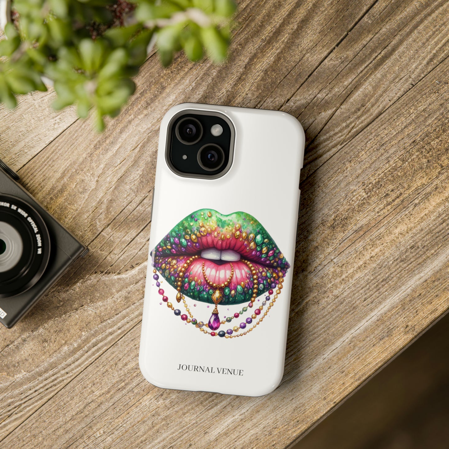 Jeweled Mardi Gras Lip MagSafe Tough Iphone Cases - JOURNAL VENUE