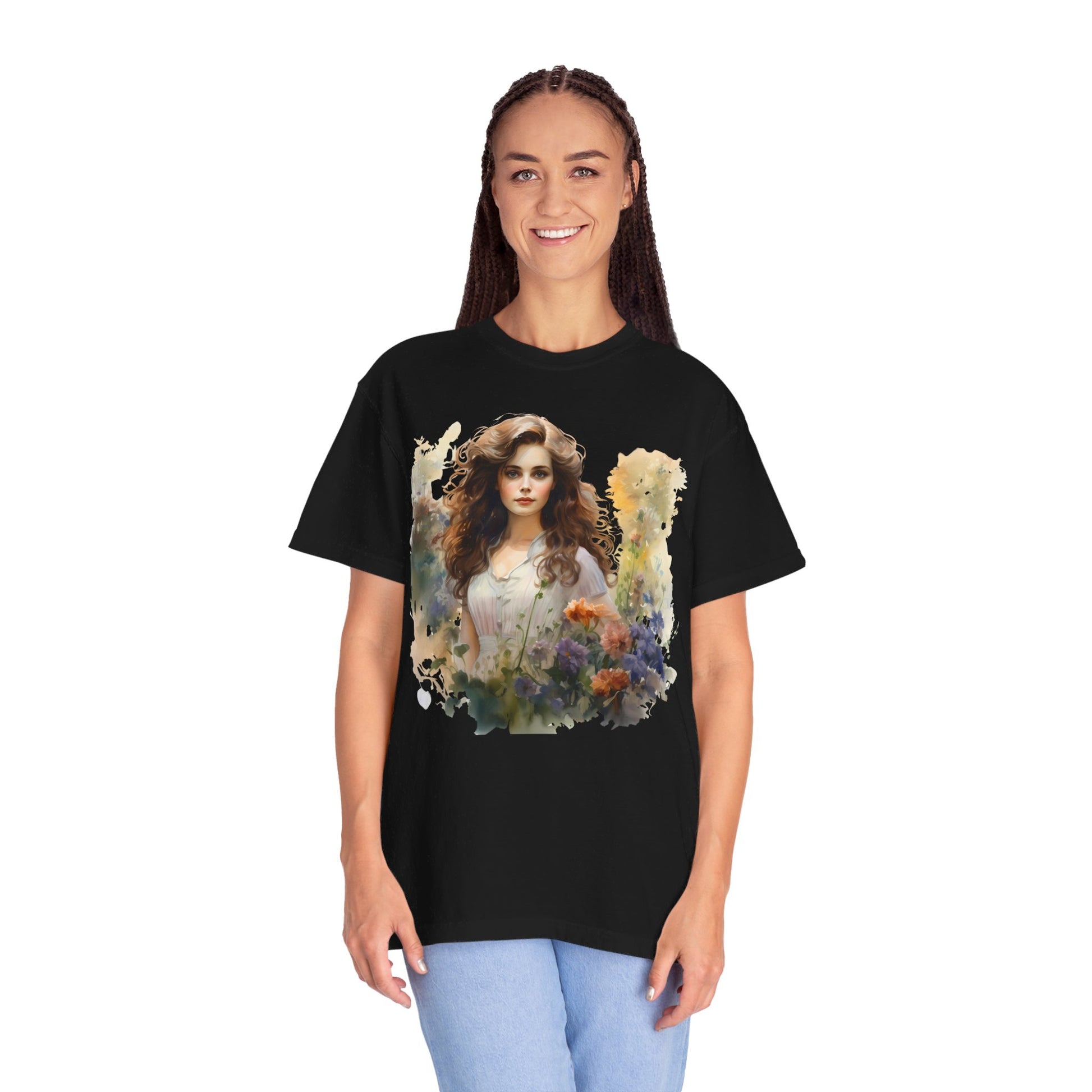 Wild Flower Vintage Girl T-shirt - JOURNAL VENUE