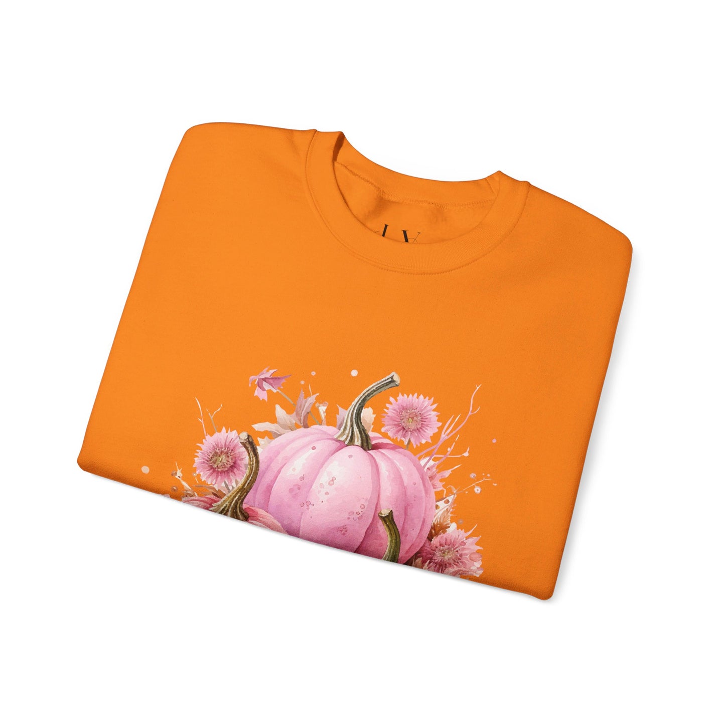 Pink Floral Pumpkin Crewneck Sweatshirt