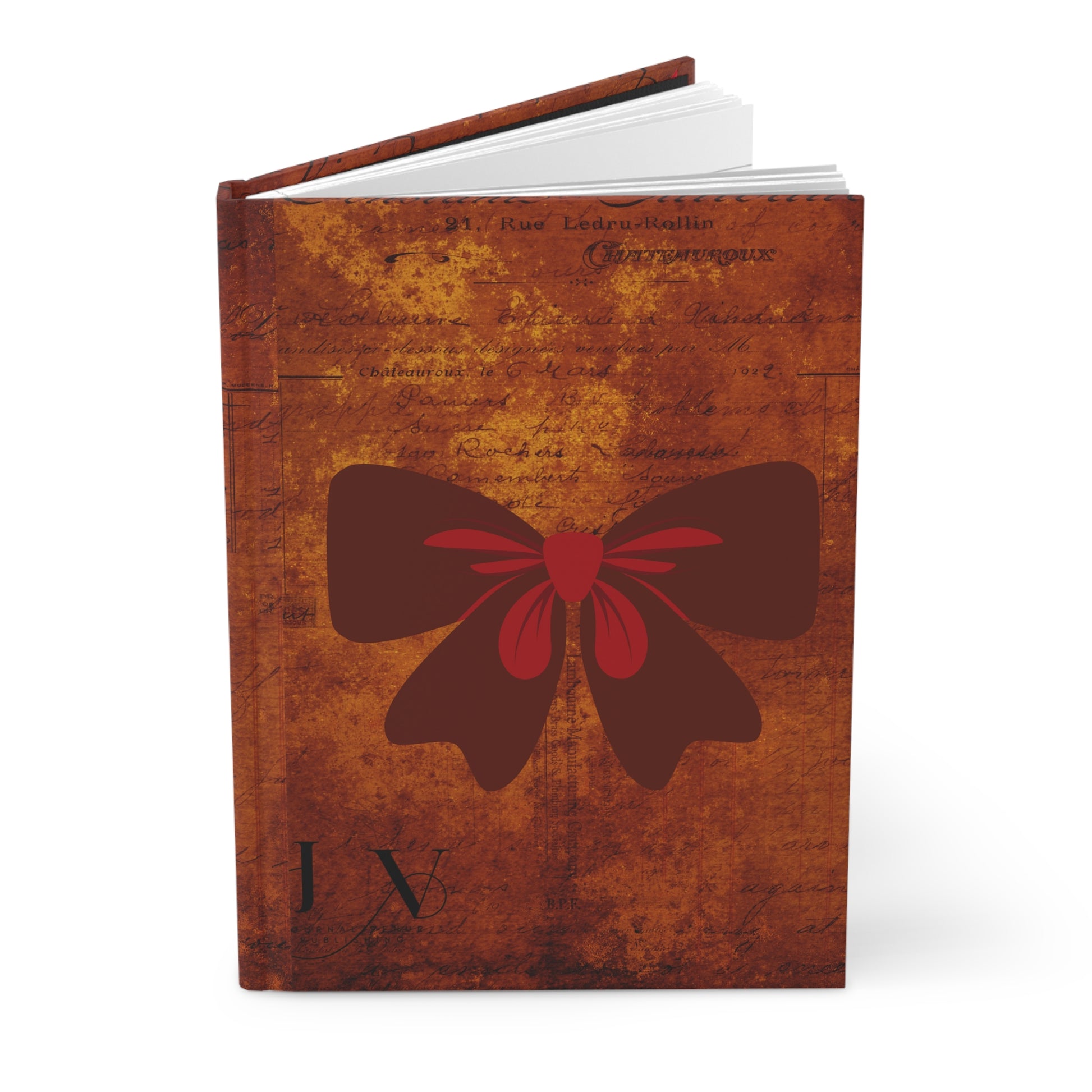 Coquette Bow Vintage Hardcover Notebooks and Journals - JOURNAL VENUE