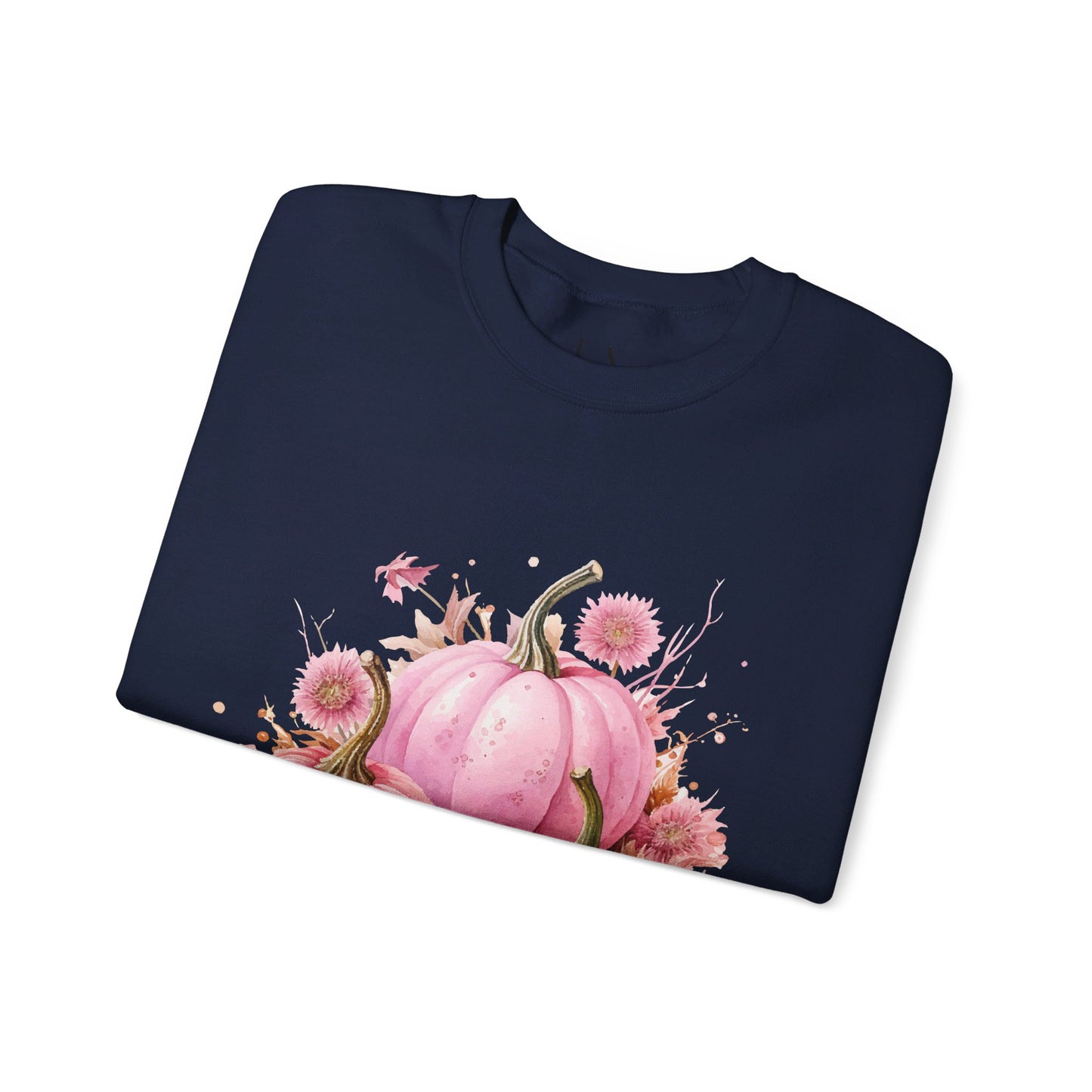 Pink Floral Pumpkin Crewneck Sweatshirt