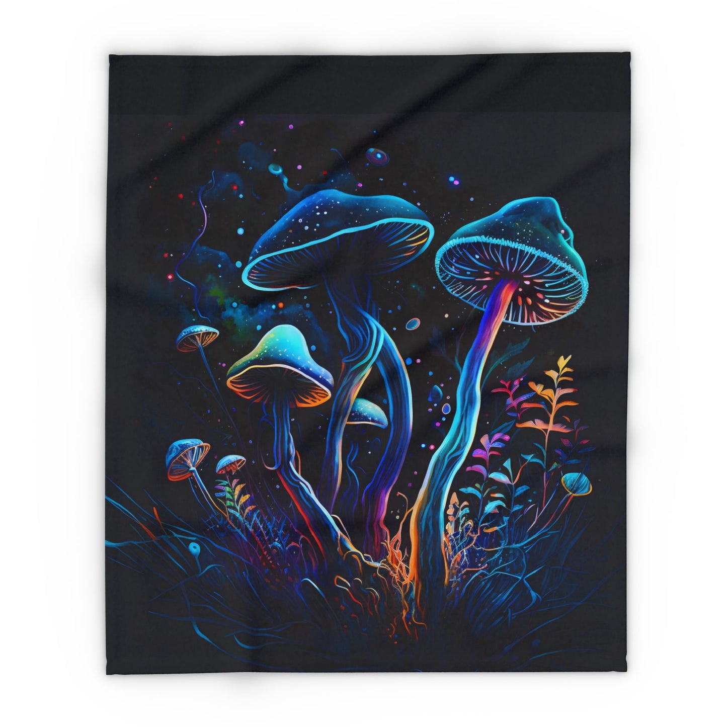 Blue Mushroom Lane Arctic Fleece Blanket