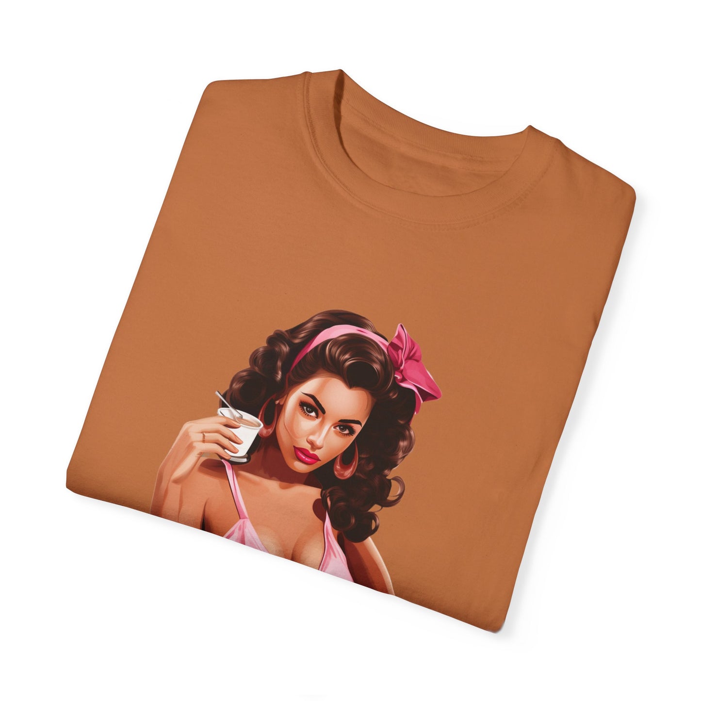 Vintage Mom Pin Up Coffee Girl T-shirt