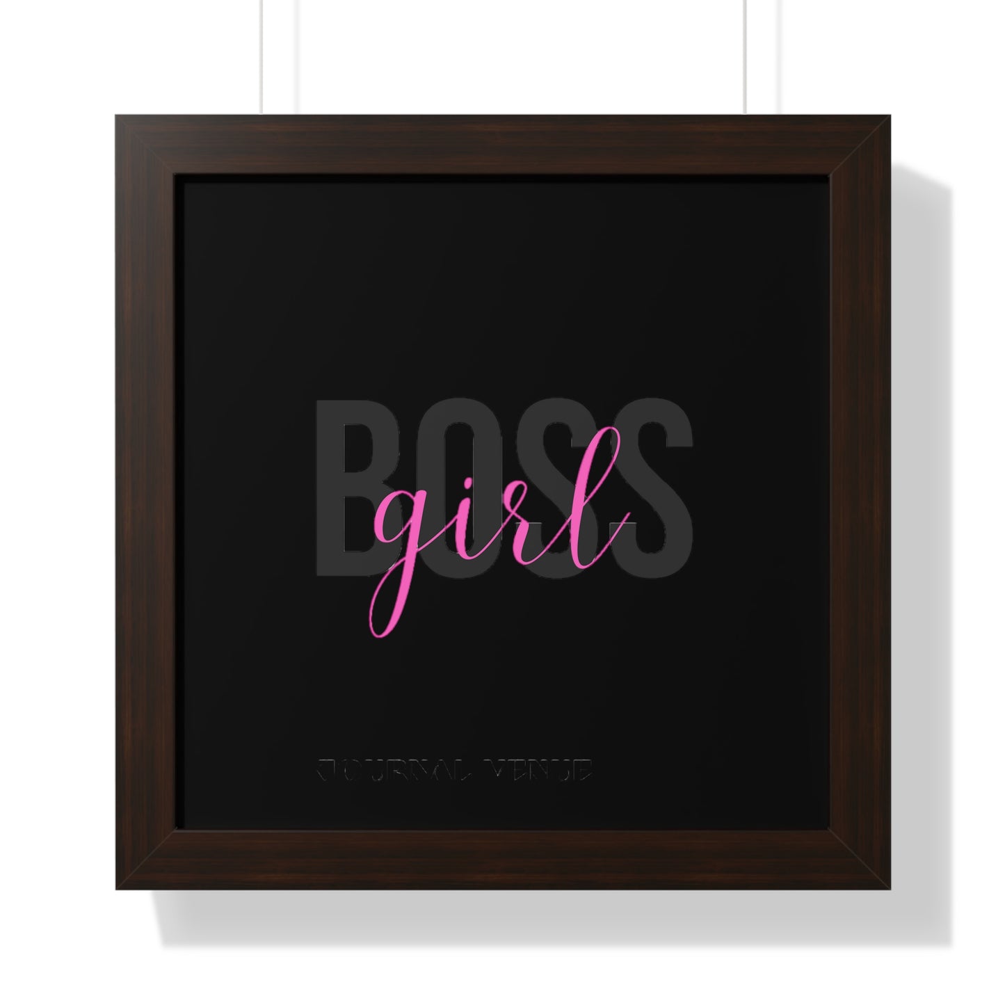 Pink Boss Girl Framed Vertical Wall Art  Poster - JOURNAL VENUE