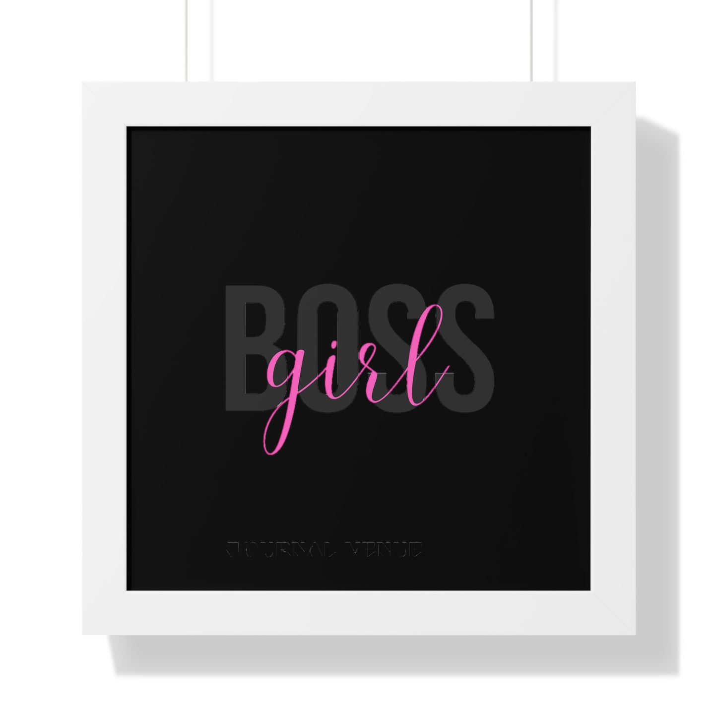 Pink Boss Girl Framed Vertical Wall Art  Poster - JOURNAL VENUE