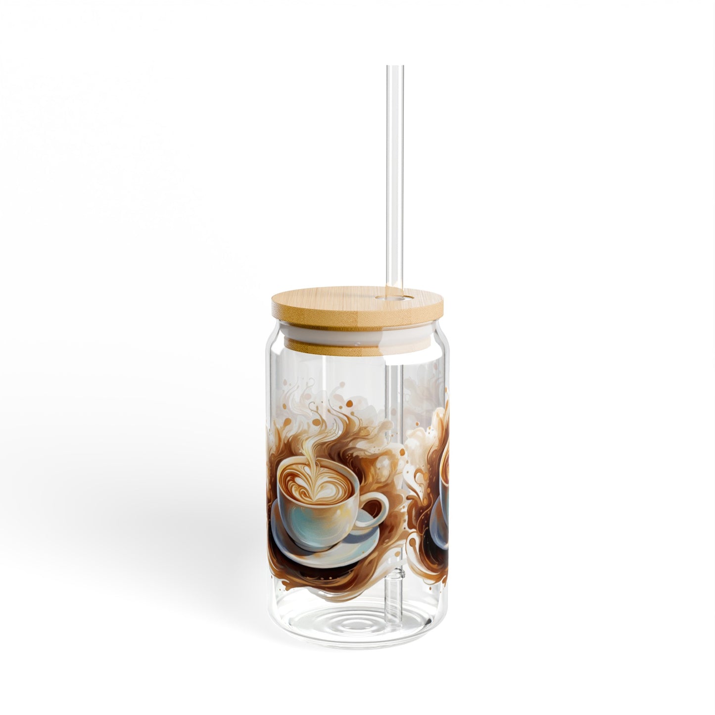 Cute Coffee Lover Glass Tumbler, 16oz - JOURNAL VENUE