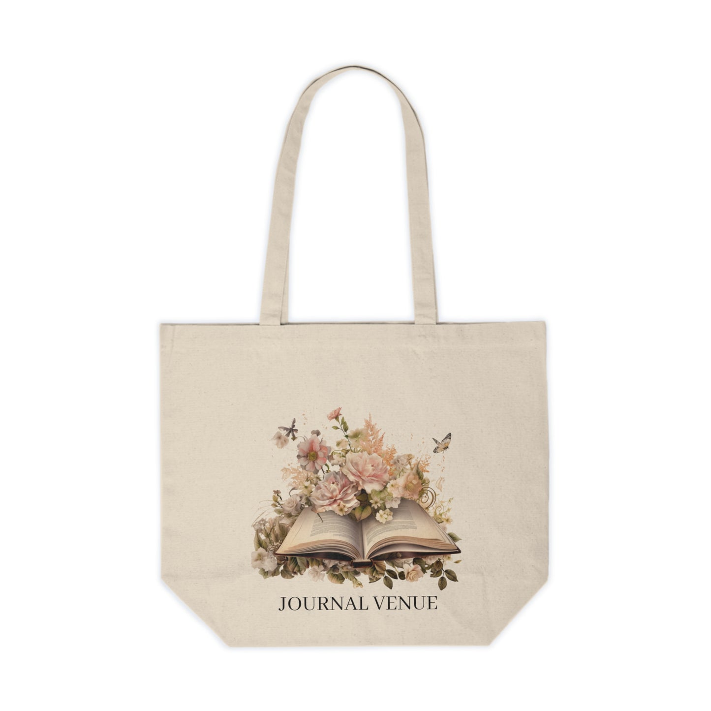 Floral Cute Book Shopping Tote Bag - JOURNAL VENUE