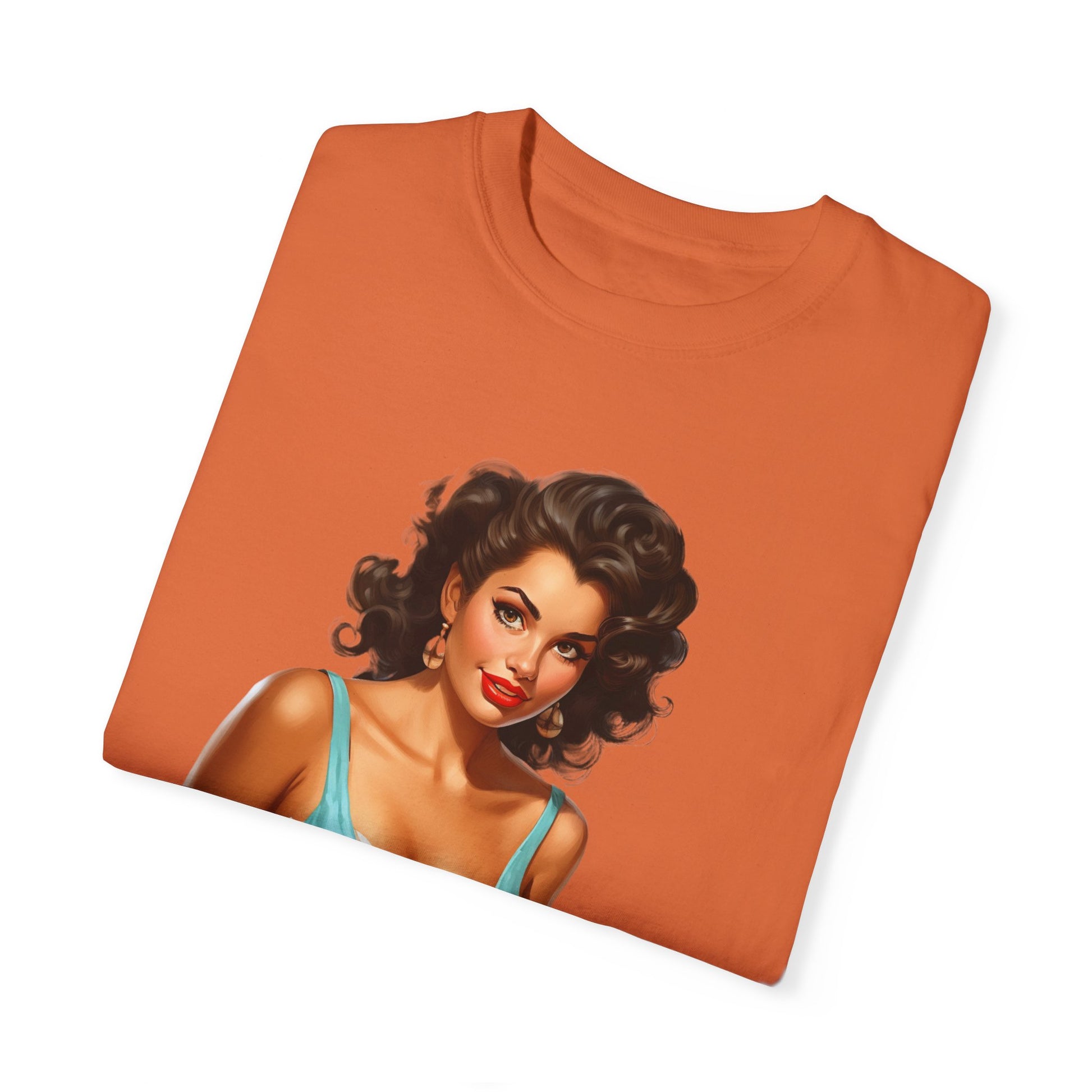 Cute Vintage Pin Up Coffee Girl T-shirt - JOURNAL VENUE