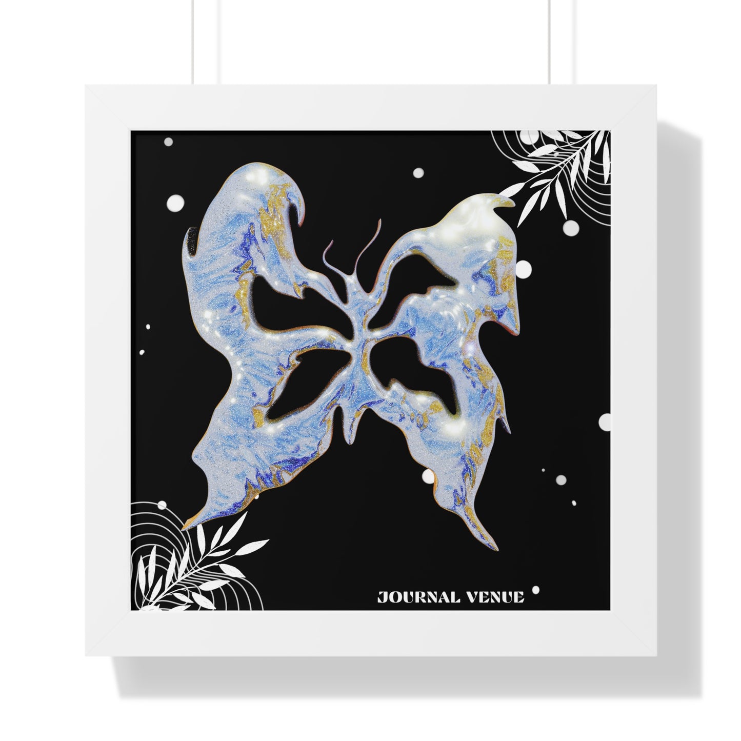 Frozen Butterfly Framed Vertical Wall Art  Poster - JOURNAL VENUE