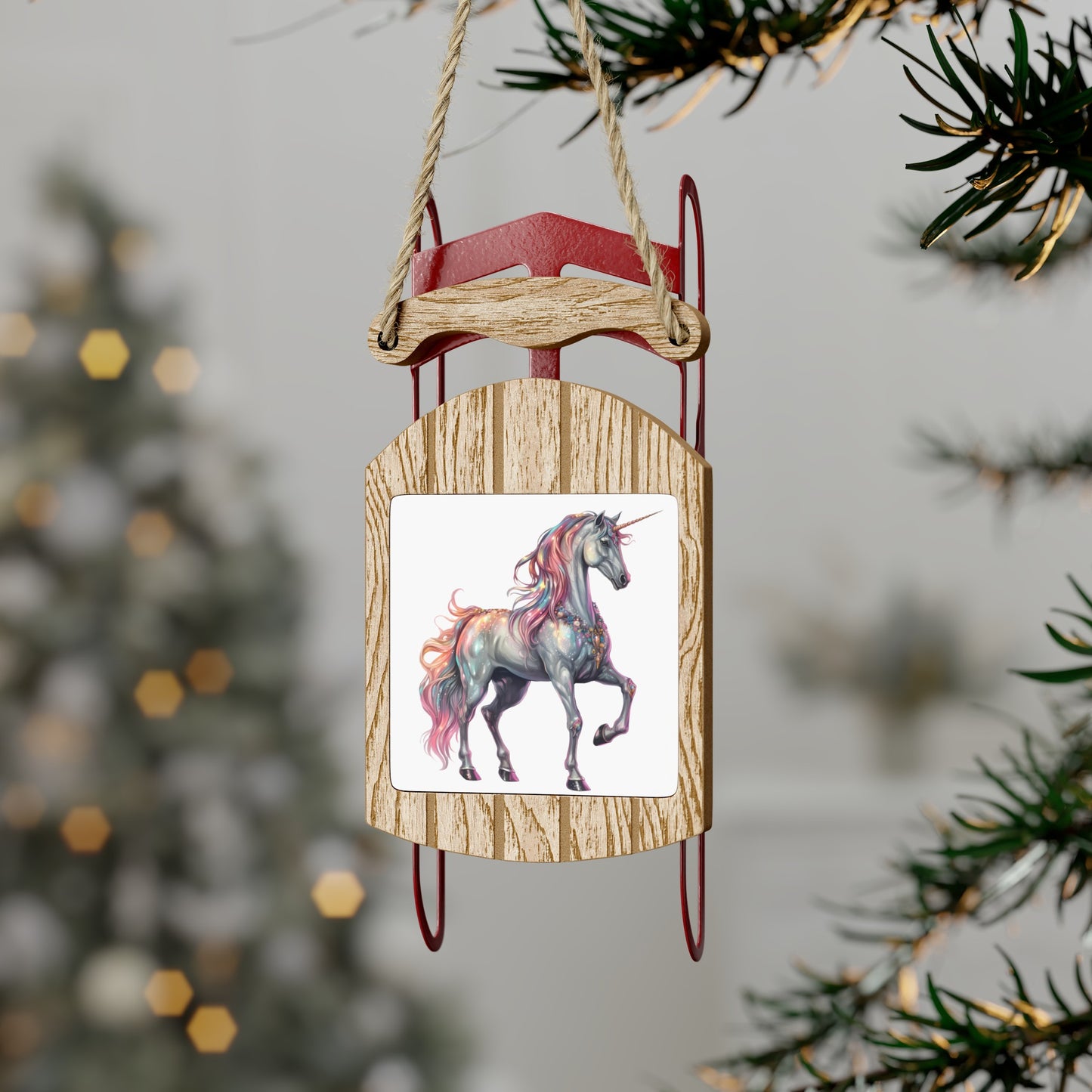 Fairy Unicorn Sled Christmas Ornaments - JOURNAL VENUE