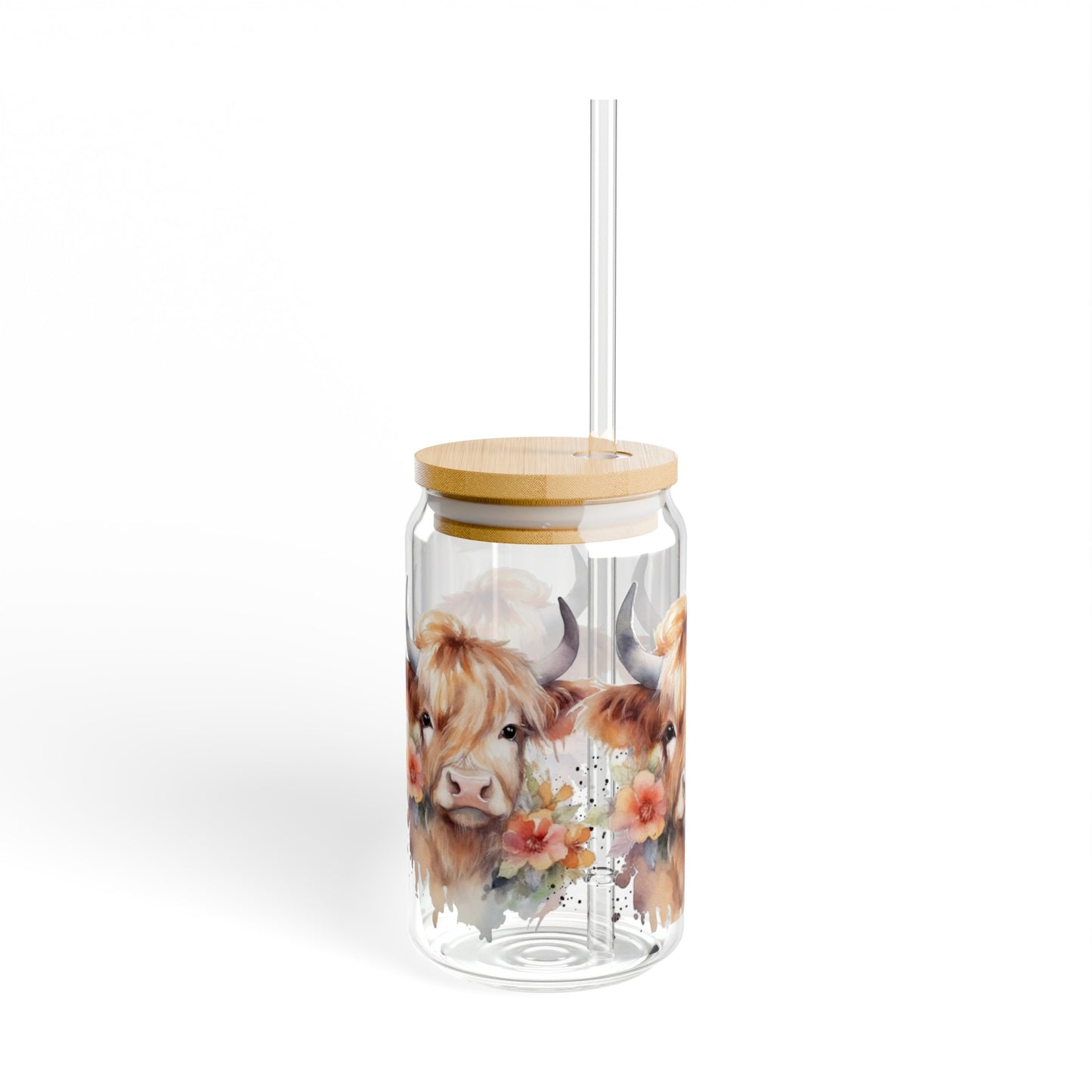 Highland Baby Cow Coffee Glass Tumbler - JOURNAL VENUE