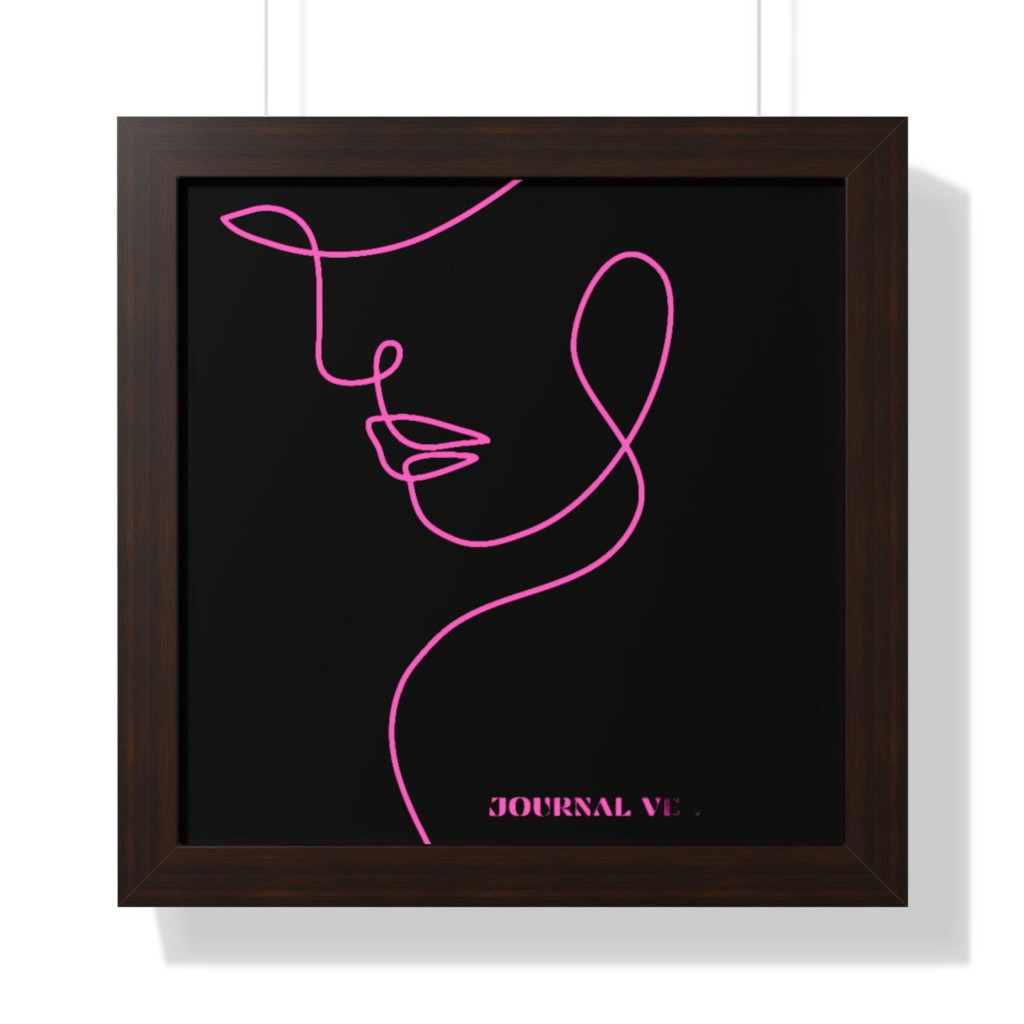 Pink Girl Framed Vertical Wall Art  Poster - JOURNAL VENUE